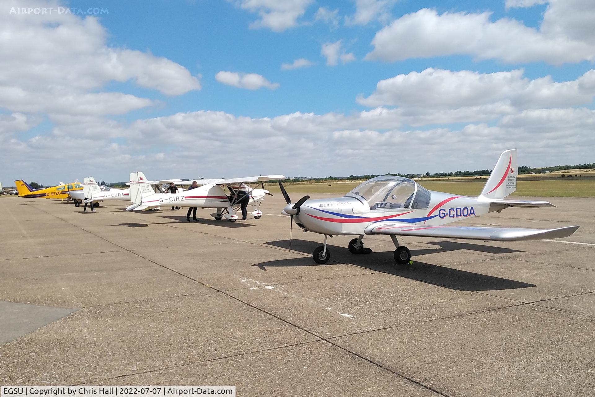 Duxford Airport, Cambridge, England United Kingdom (EGSU) - part of our 4-ship flight from Barton to Duxford