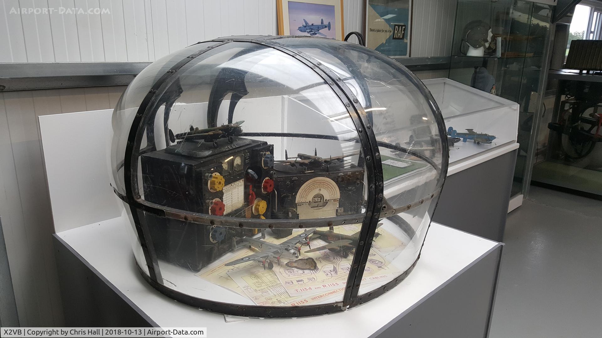 X2VB Airport - Avro Lancaster upper gun turret at the Gatwick Aviation Museum