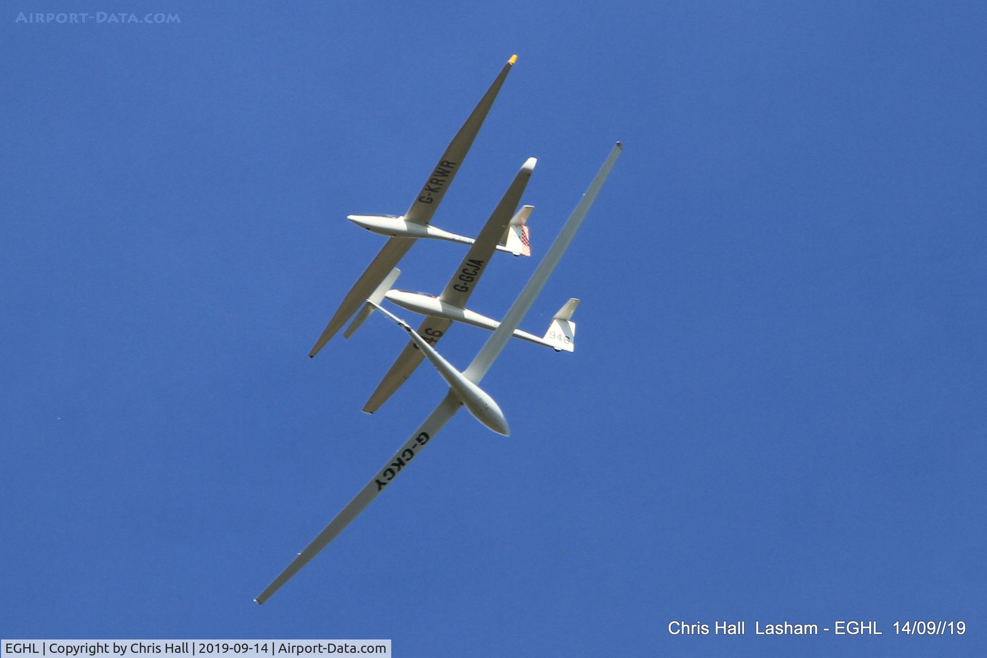 Lasham Airfield Airport, Basingstoke, England United Kingdom (EGHL) - Gliders over Lasham