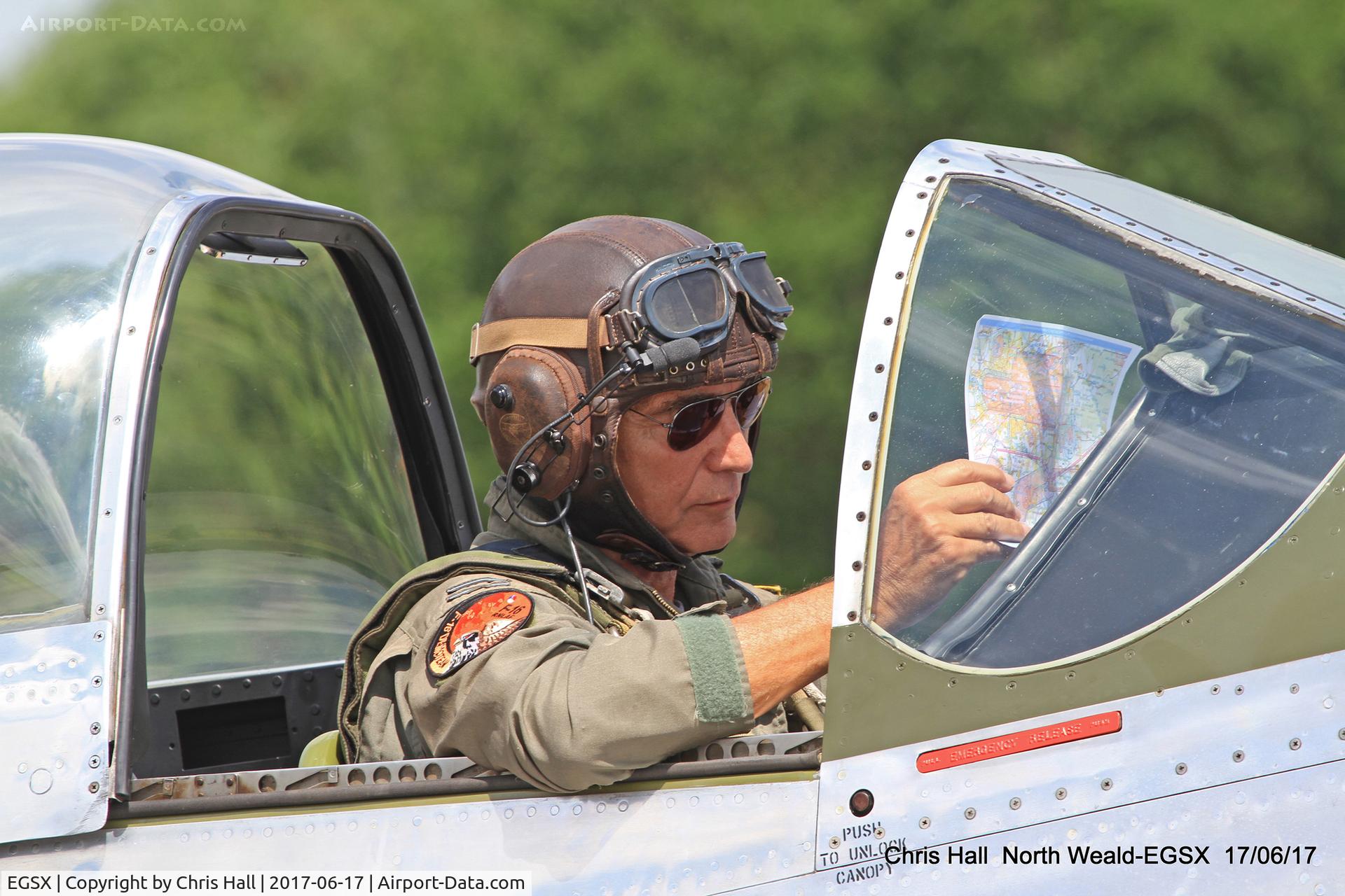 North Weald Airfield Airport, North Weald, England United Kingdom (EGSX) - Peter Teichman in his P-51 G-SIJJ at North Weald
