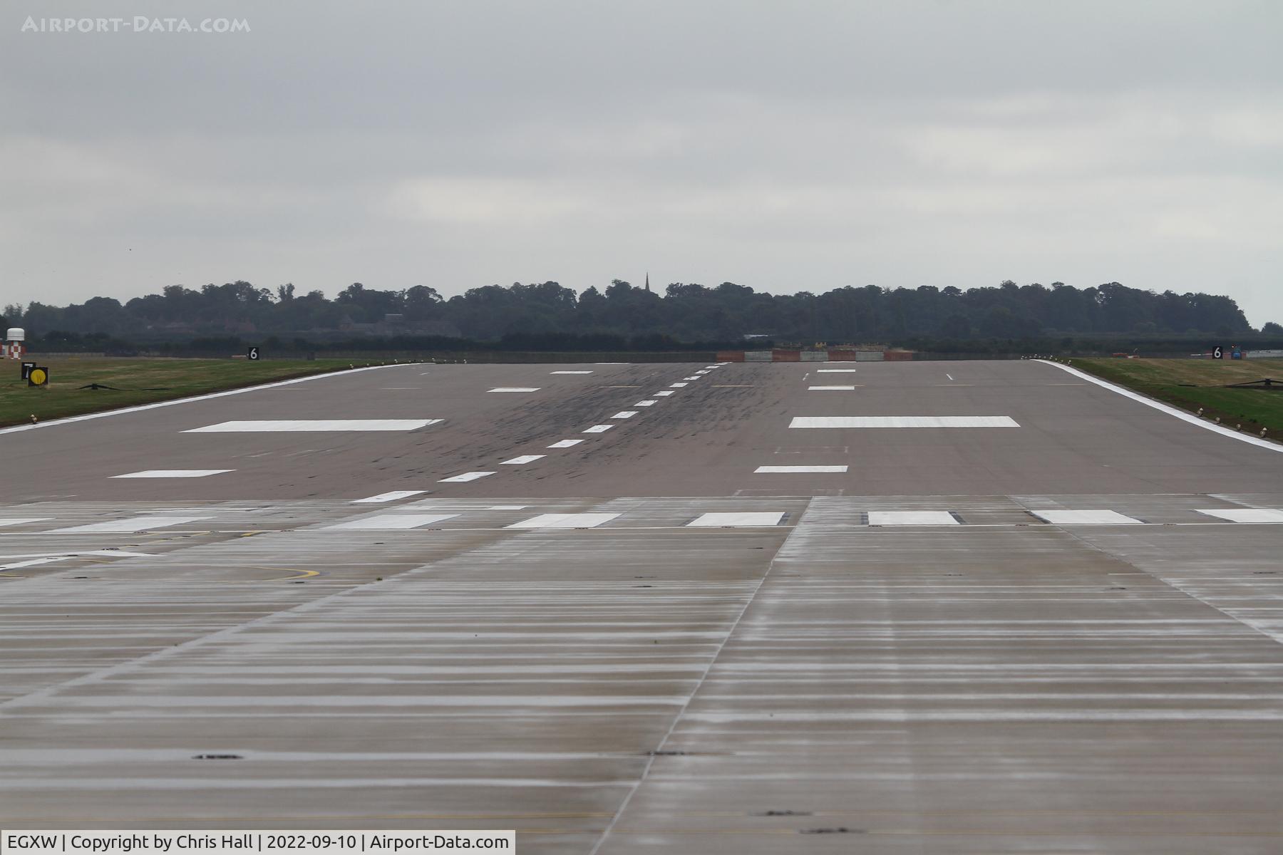 RAF Waddington Airport, Waddington, England United Kingdom (EGXW) - View down the runway at RAF Waddington