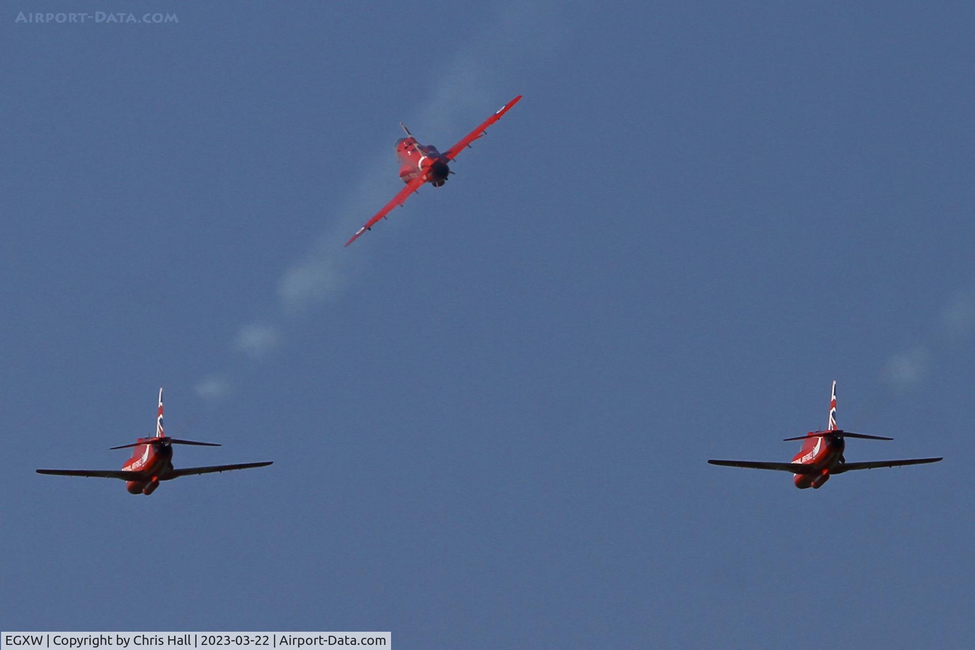 RAF Waddington Airport, Waddington, England United Kingdom (EGXW) - Red Arrows at RAF Waddington