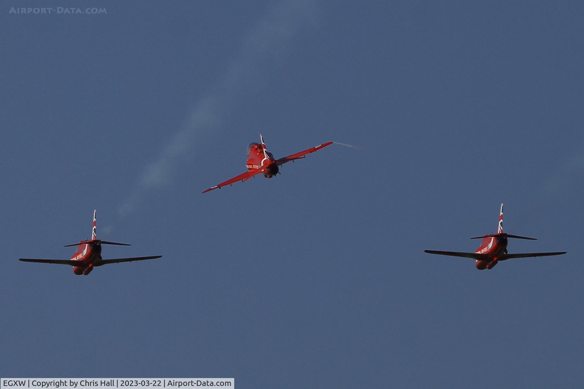 RAF Waddington Airport, Waddington, England United Kingdom (EGXW) - Red Arrows at RAF Waddington