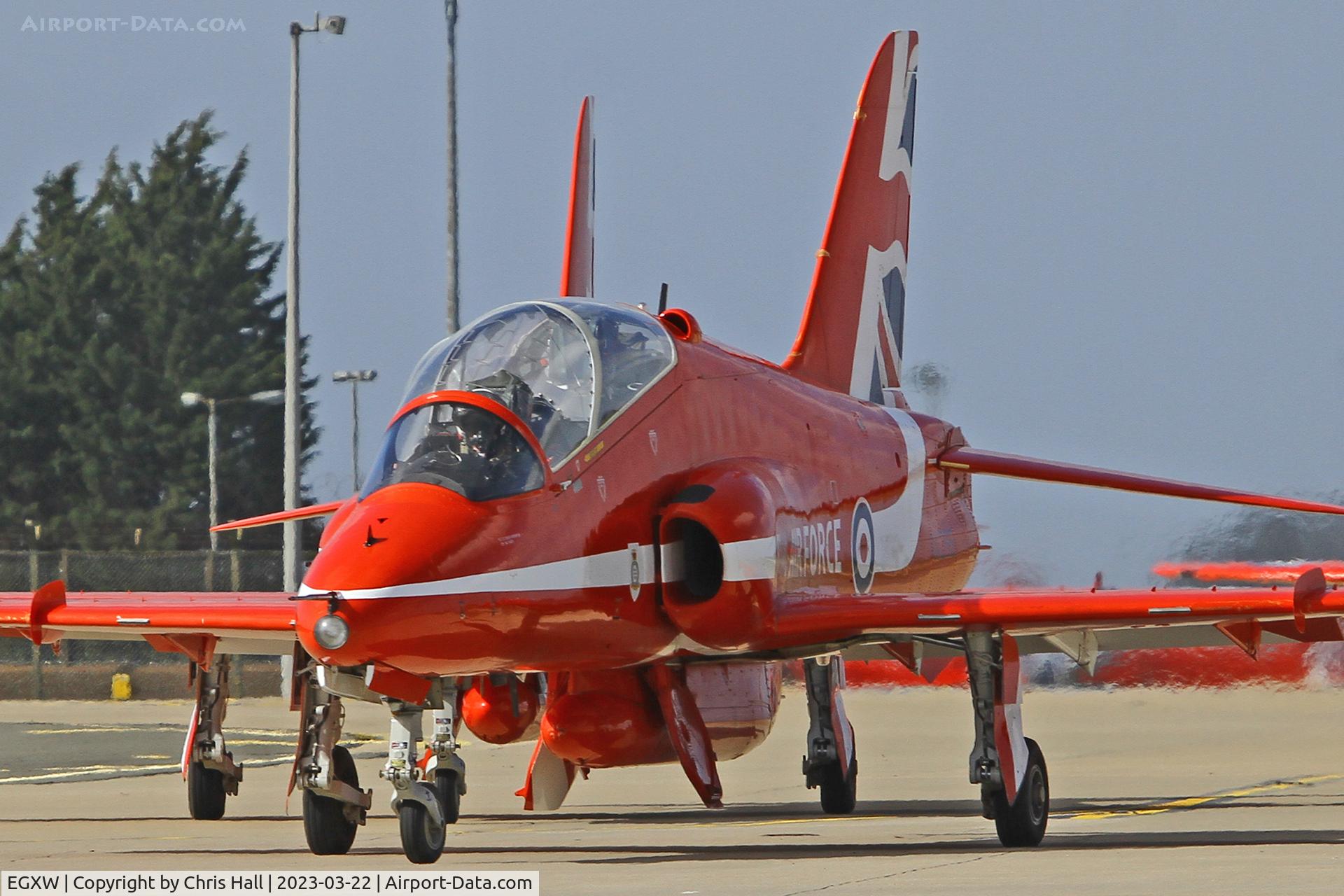 RAF Waddington Airport, Waddington, England United Kingdom (EGXW) - Red Arrows at RAF Waddington