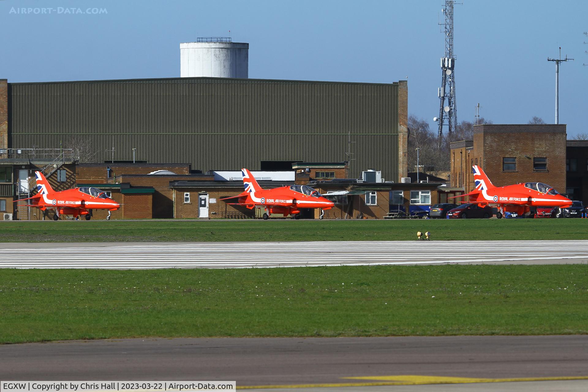 RAF Waddington Airport, Waddington, England United Kingdom (EGXW) - Red Arrows at RAF Waddington
