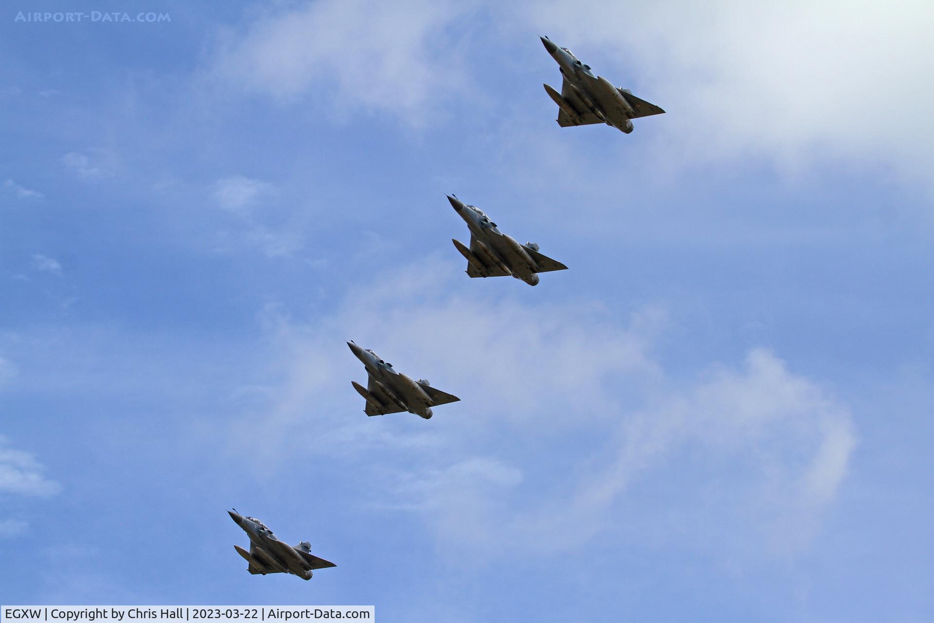 RAF Waddington Airport, Waddington, England United Kingdom (EGXW) - Indian Air Force Dassault Mirage 2000's at Cobra Warrior 2023, RAF Waddington