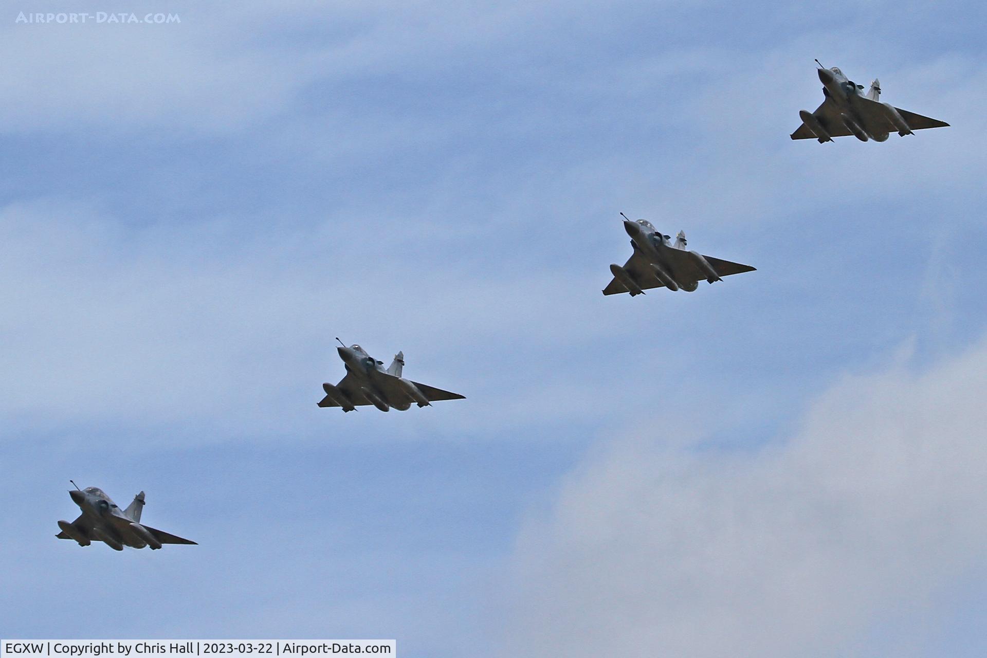 RAF Waddington Airport, Waddington, England United Kingdom (EGXW) - Indian Air Force Dassault Mirage 2000's at Cobra Warrior 2023, RAF Waddington
