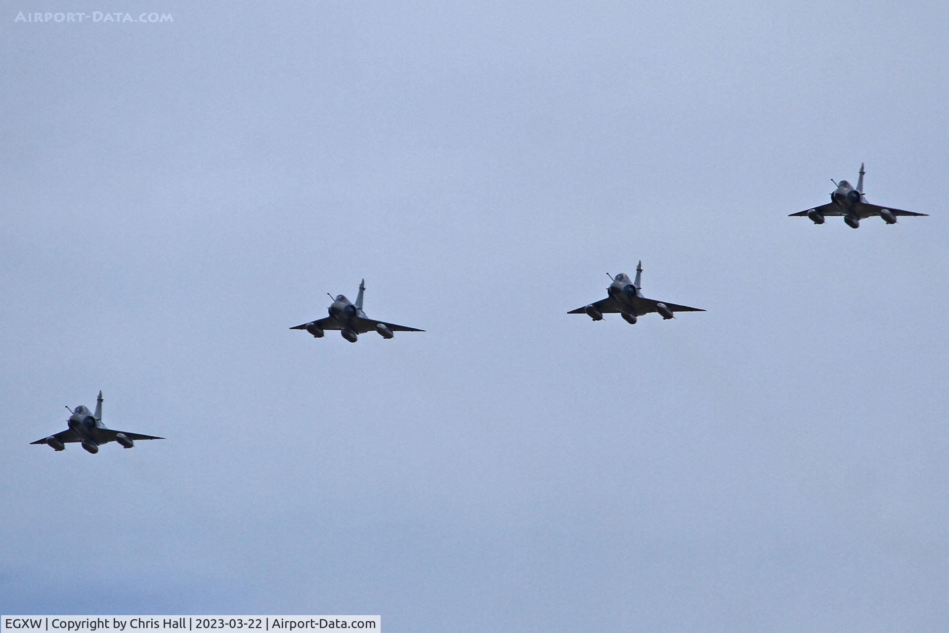 RAF Waddington Airport, Waddington, England United Kingdom (EGXW) - Indian Air Force Dassault Mirage 2000's at Cobra Warrior 2023, RAF Waddington
