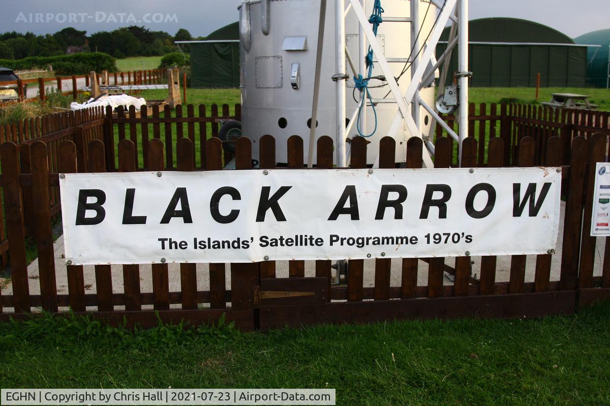 Isle of Wight/Sandown Airport, Sandown, England United Kingdom (EGHN) - Black Arrow R3 Rocket replica at Sandown