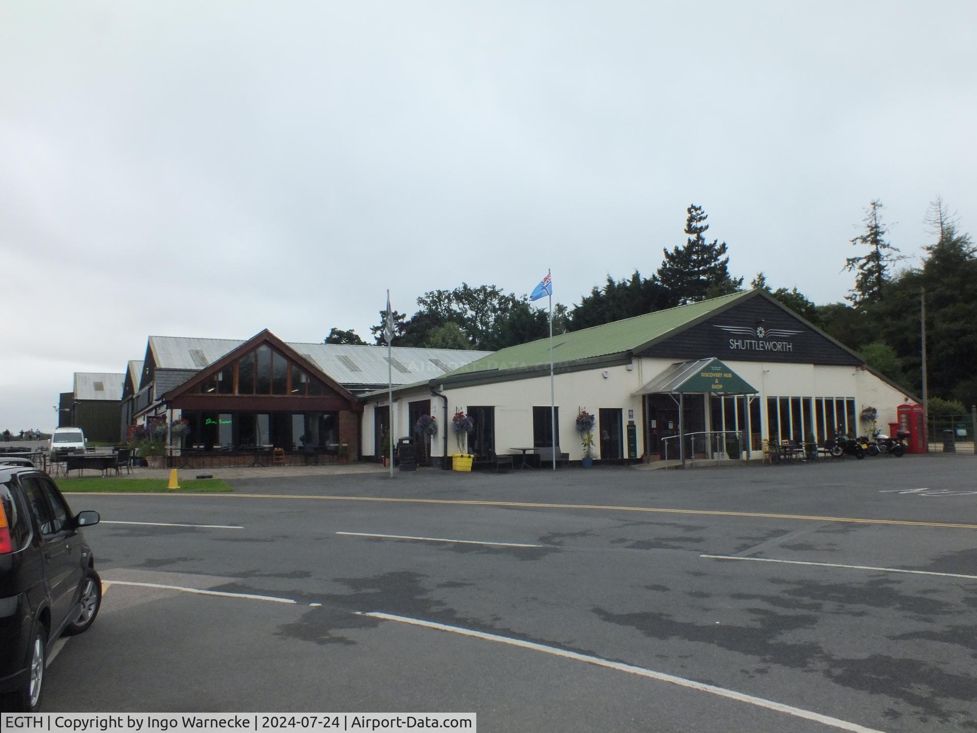 EGTH Airport - museum entrance/shop/cafeteria at Old Warden airfield / Shuttleworth Collection