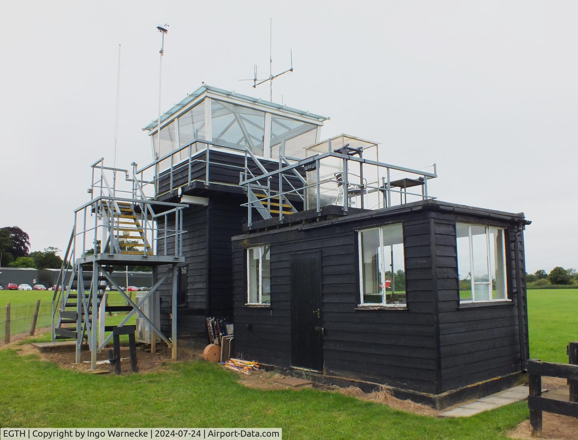 EGTH Airport - airside view of the tower at Old Warden airfield / Shuttleworth Collection