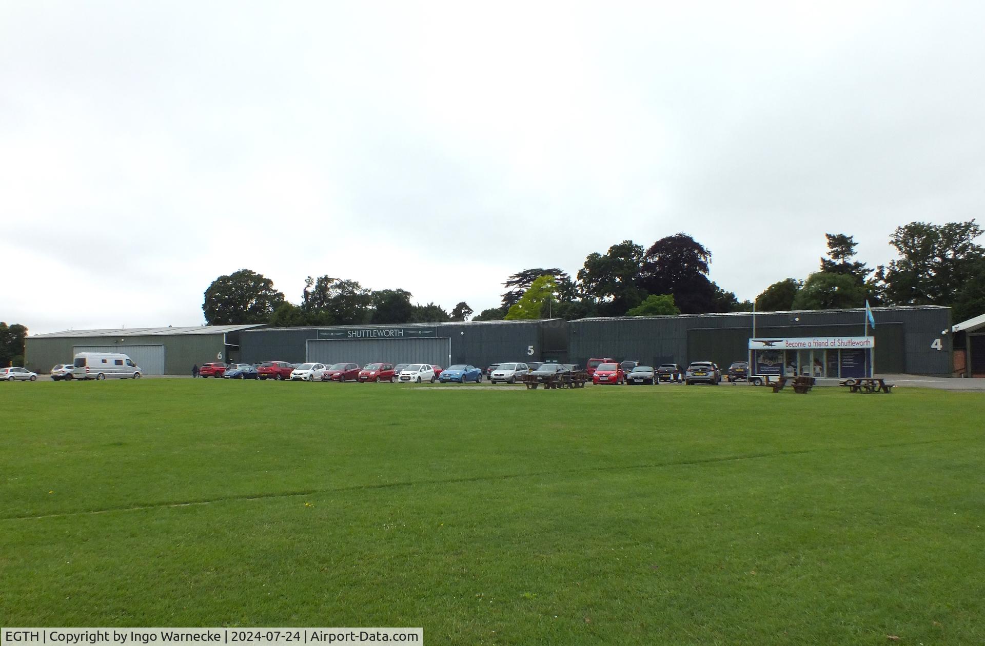 EGTH Airport - the new hangars Nos 4, 5 and 6 at Old Warden airfield / Shuttleworth Collection
