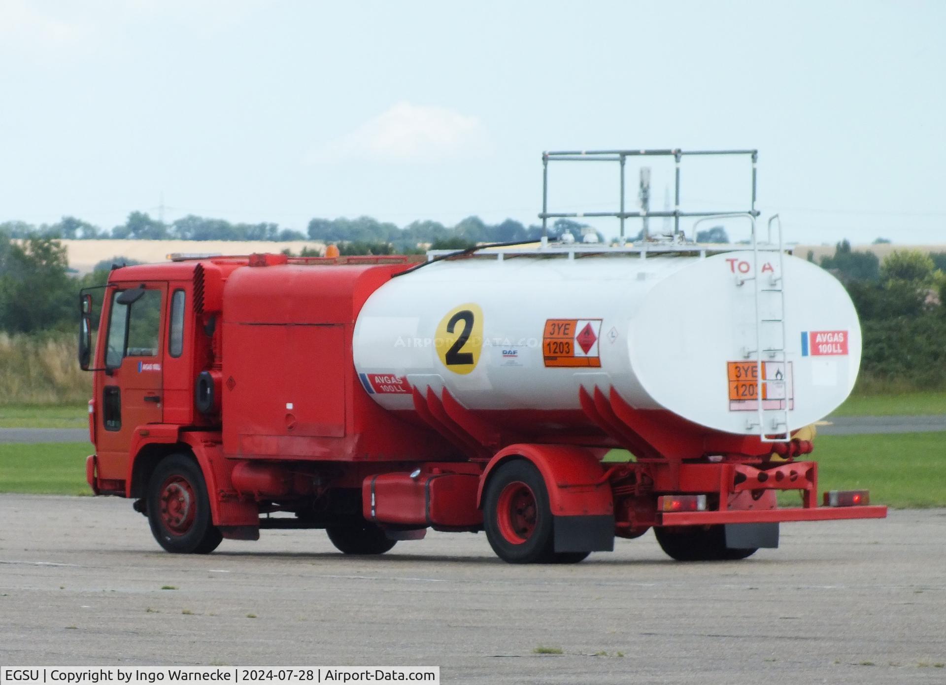 Duxford Airport, Cambridge, England United Kingdom (EGSU) - airfield fuel truck at Duxford airfield #v