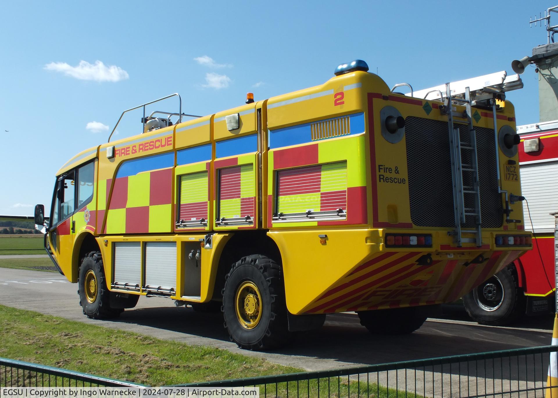 Duxford Airport, Cambridge, England United Kingdom (EGSU) - airfield fire truck at Duxford airfield #v