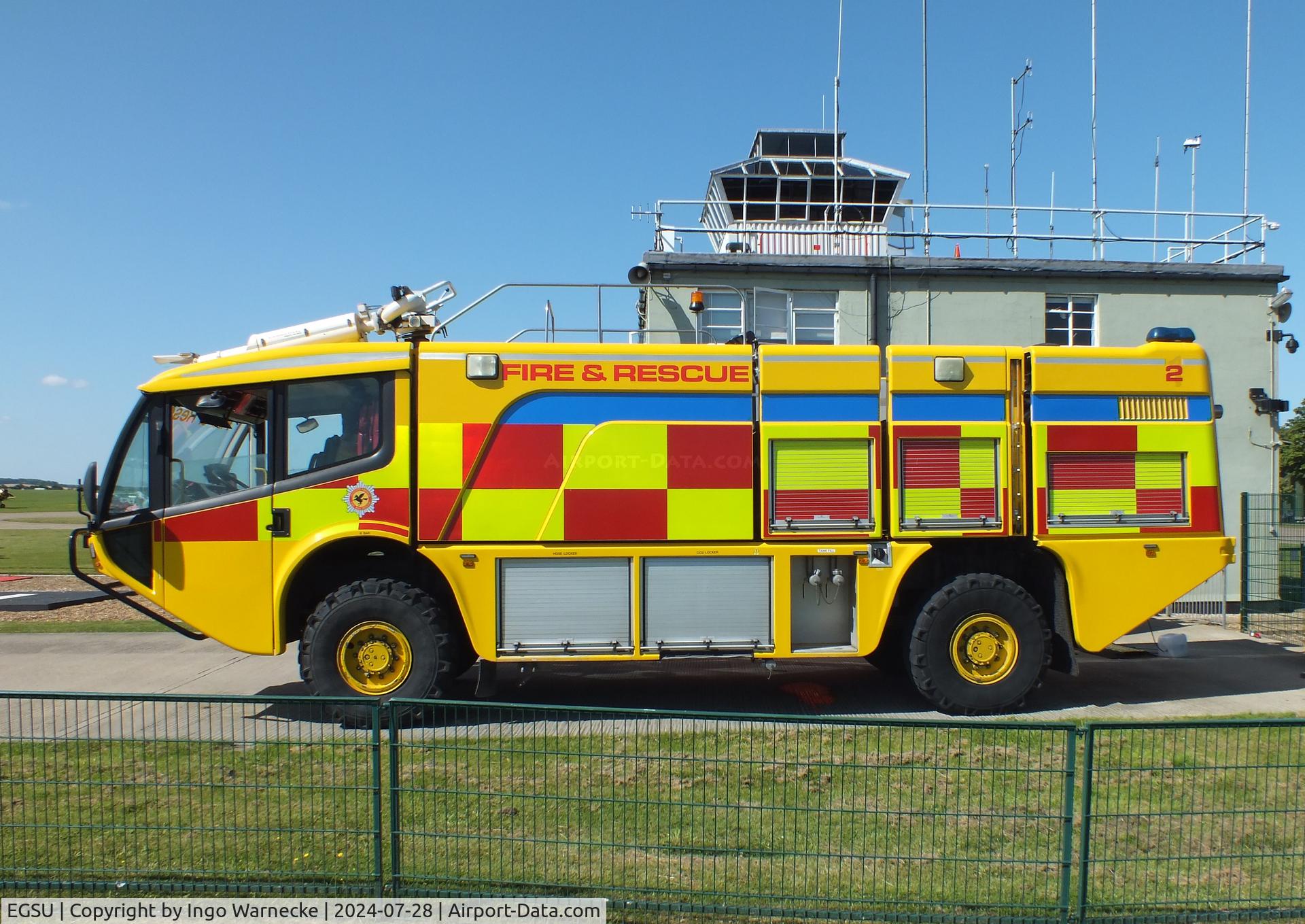 Duxford Airport, Cambridge, England United Kingdom (EGSU) - airfield fire truck at Duxford airfield #v