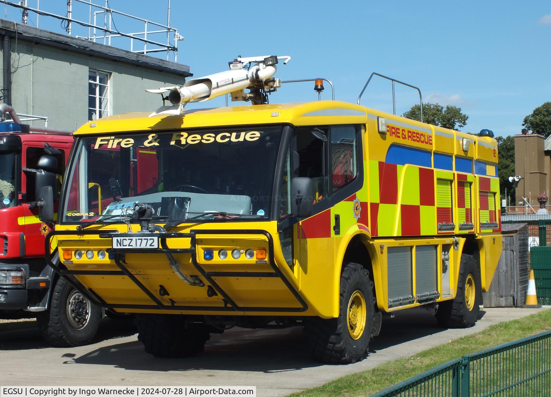 Duxford Airport, Cambridge, England United Kingdom (EGSU) - airfield fire truck at Duxford airfield #v