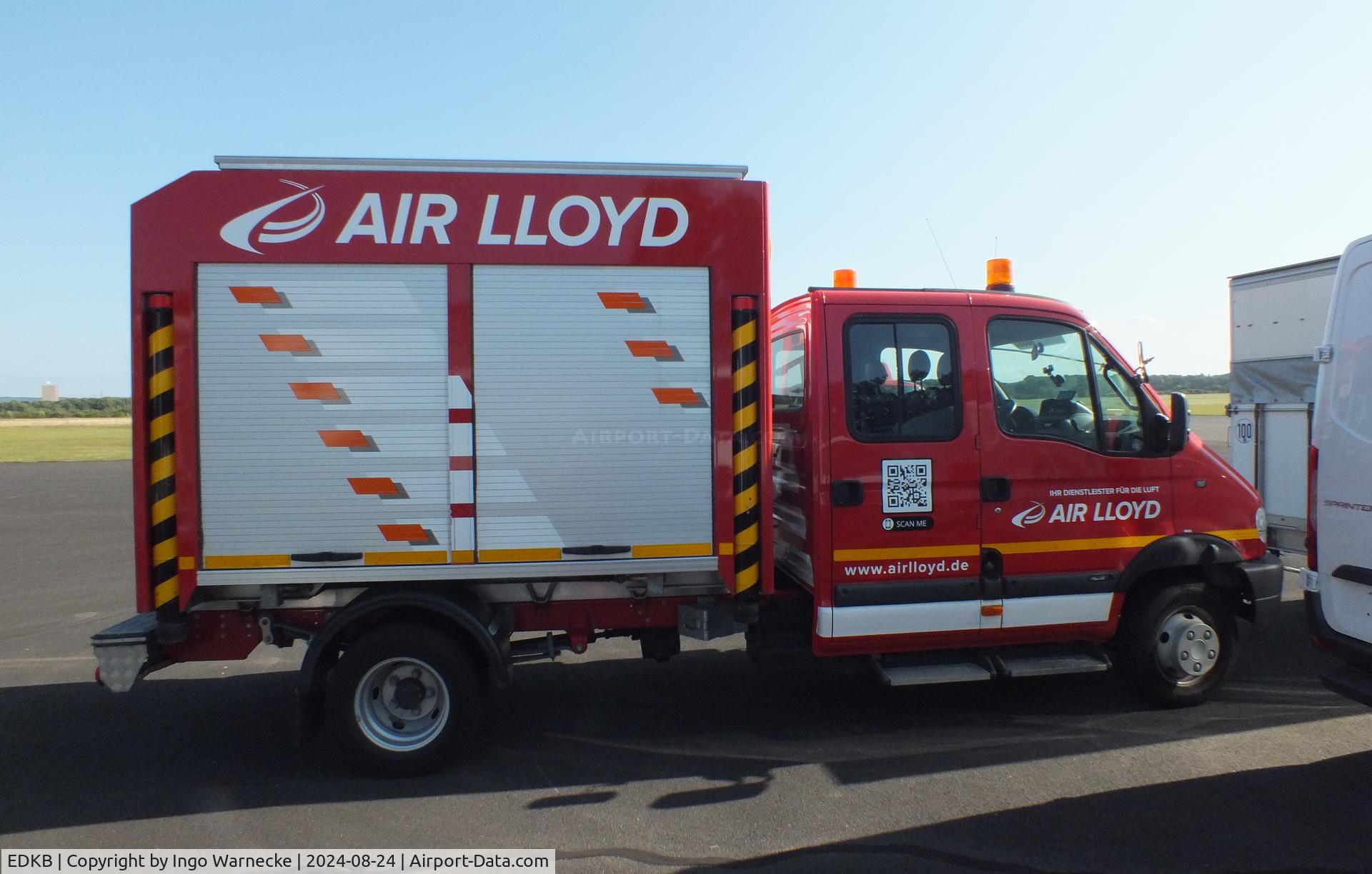 Bonn-Hangelar Airport, Sankt Augustin Germany (EDKB) - Air-Lloyd truck at Bonn-Hangelar airfield #v