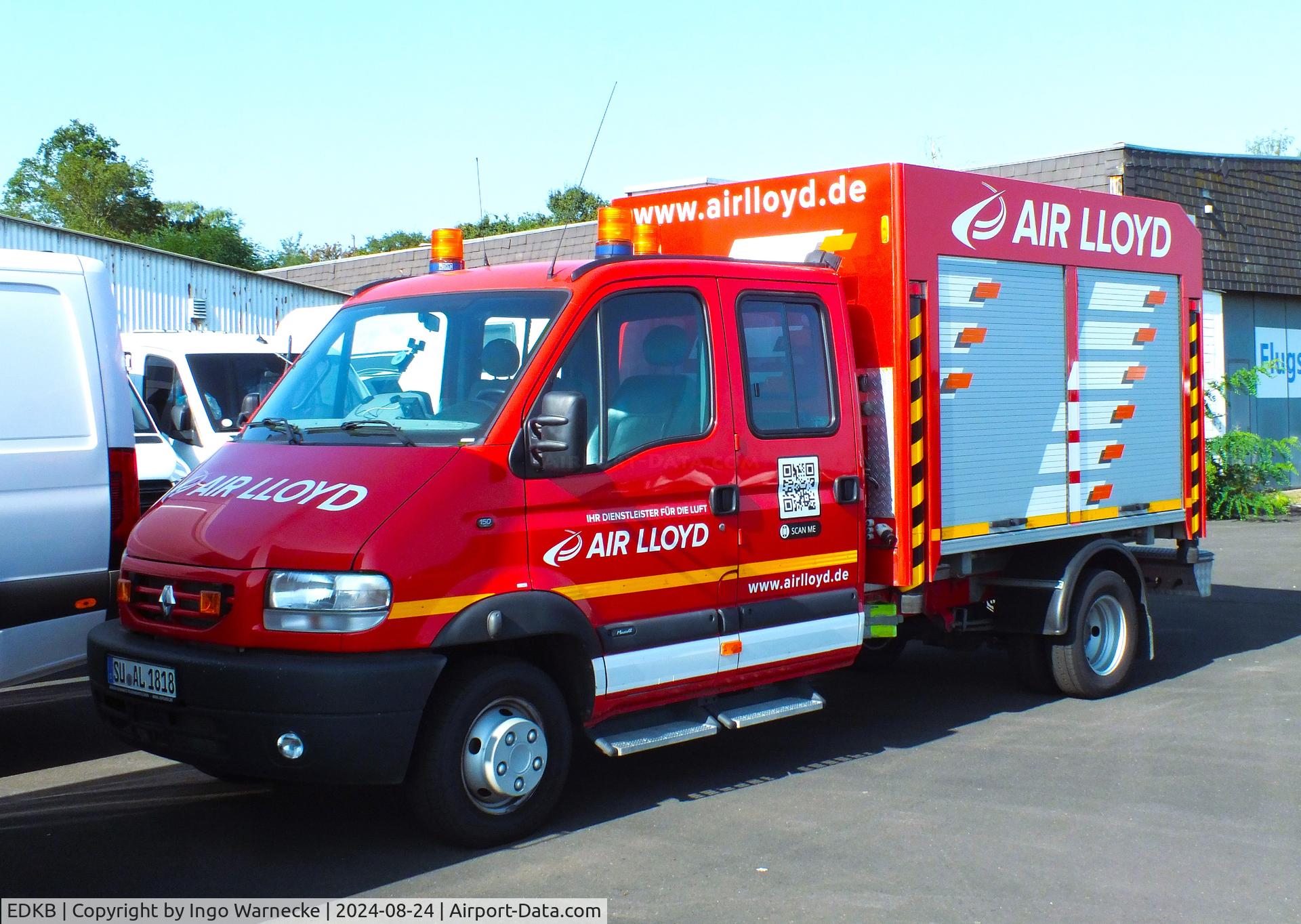 Bonn-Hangelar Airport, Sankt Augustin Germany (EDKB) - Air-Lloyd truck at Bonn-Hangelar airfield #v