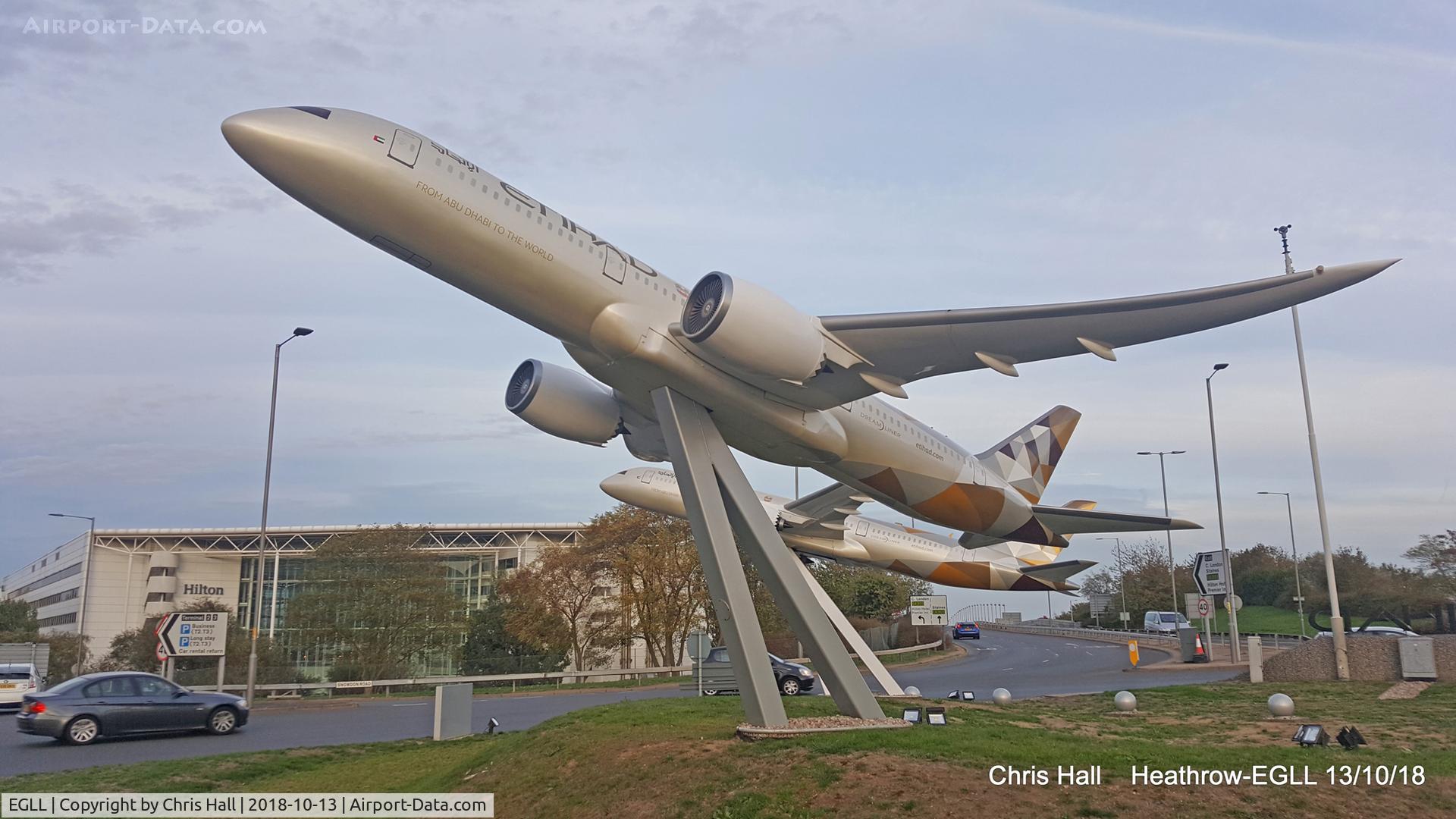 London Heathrow Airport, London, England United Kingdom (EGLL) - Located on a round-about at the entrance to Terminal 4 at Heathrow