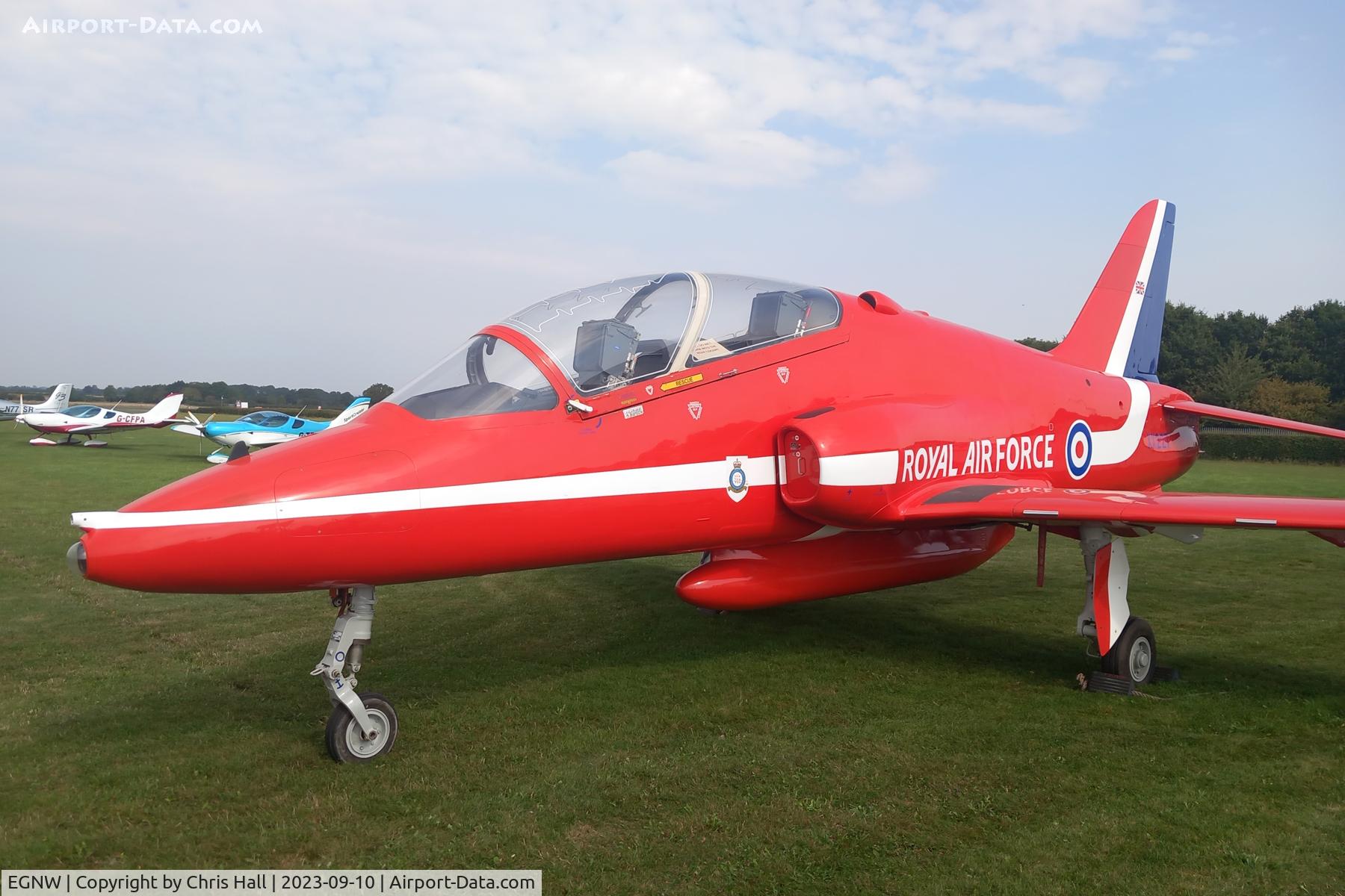 Wickenby Aerodrome Airport, Lincoln, England United Kingdom (EGNW) - Full size model of BAe Hawk T1 painted as Red Arrow XX227