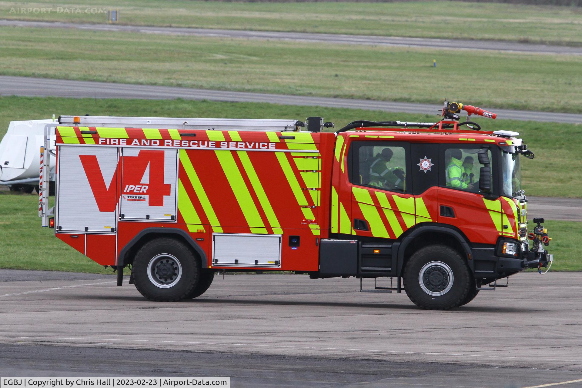 Gloucestershire Airport, Staverton, England United Kingdom (EGBJ) - Staverton Fire Truck