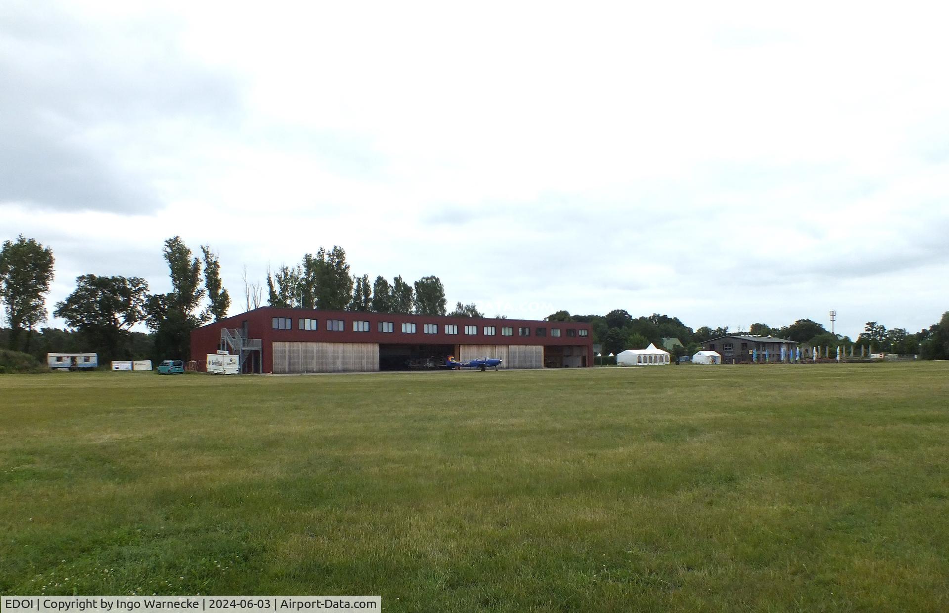 EDOI Airport - the big southern hangar and building 'C'at Bienenfarm airfield