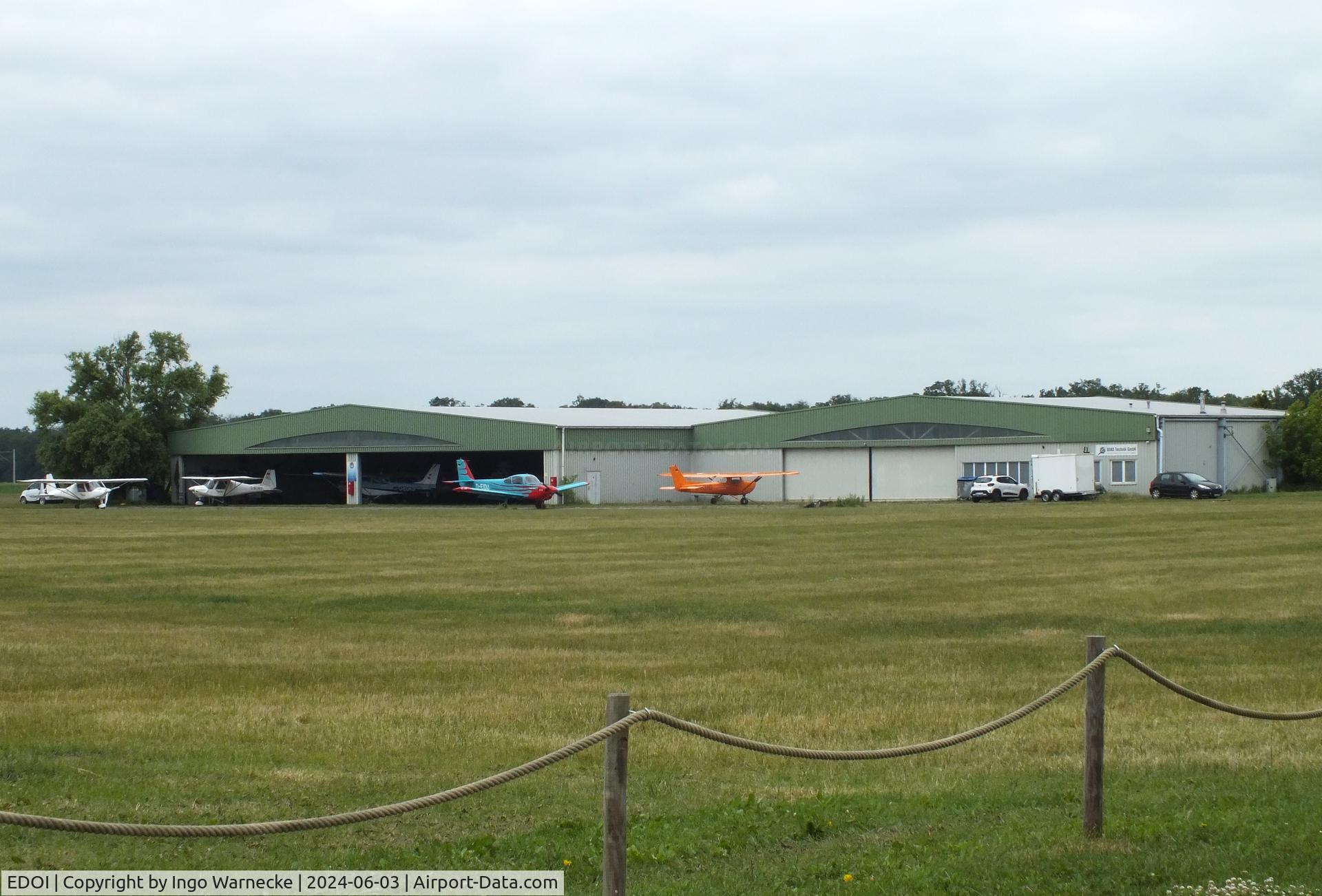 EDOI Airport - northern hangars at Bienenfarm airfield