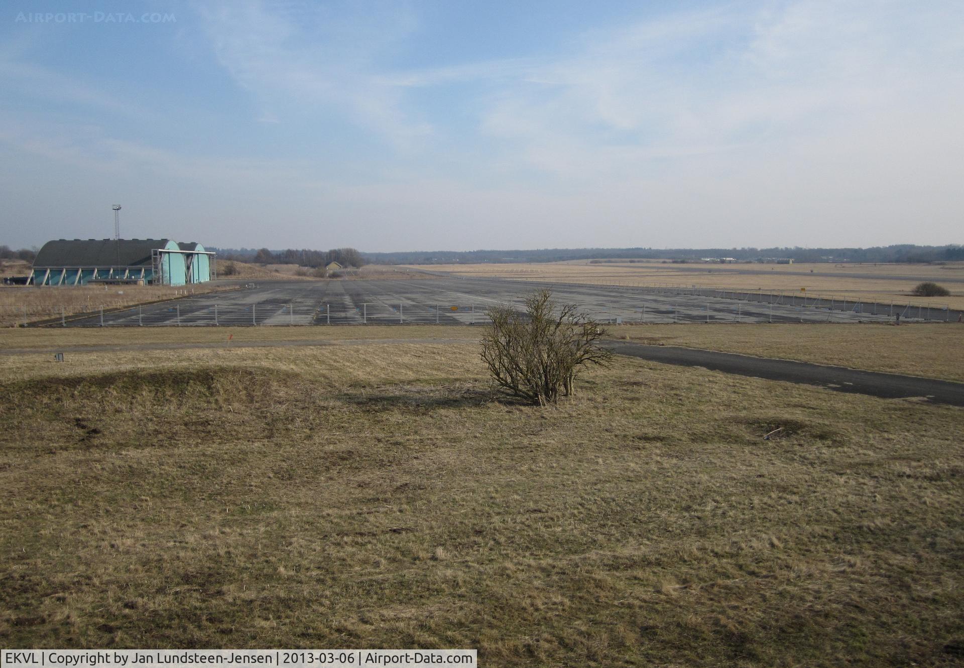 EKVL Airport - The Hangar 46 apron at the closed Vaerloese Air Base in Denmark. The double hangar was used by ESK721, the Danish Air Force transport squadron.