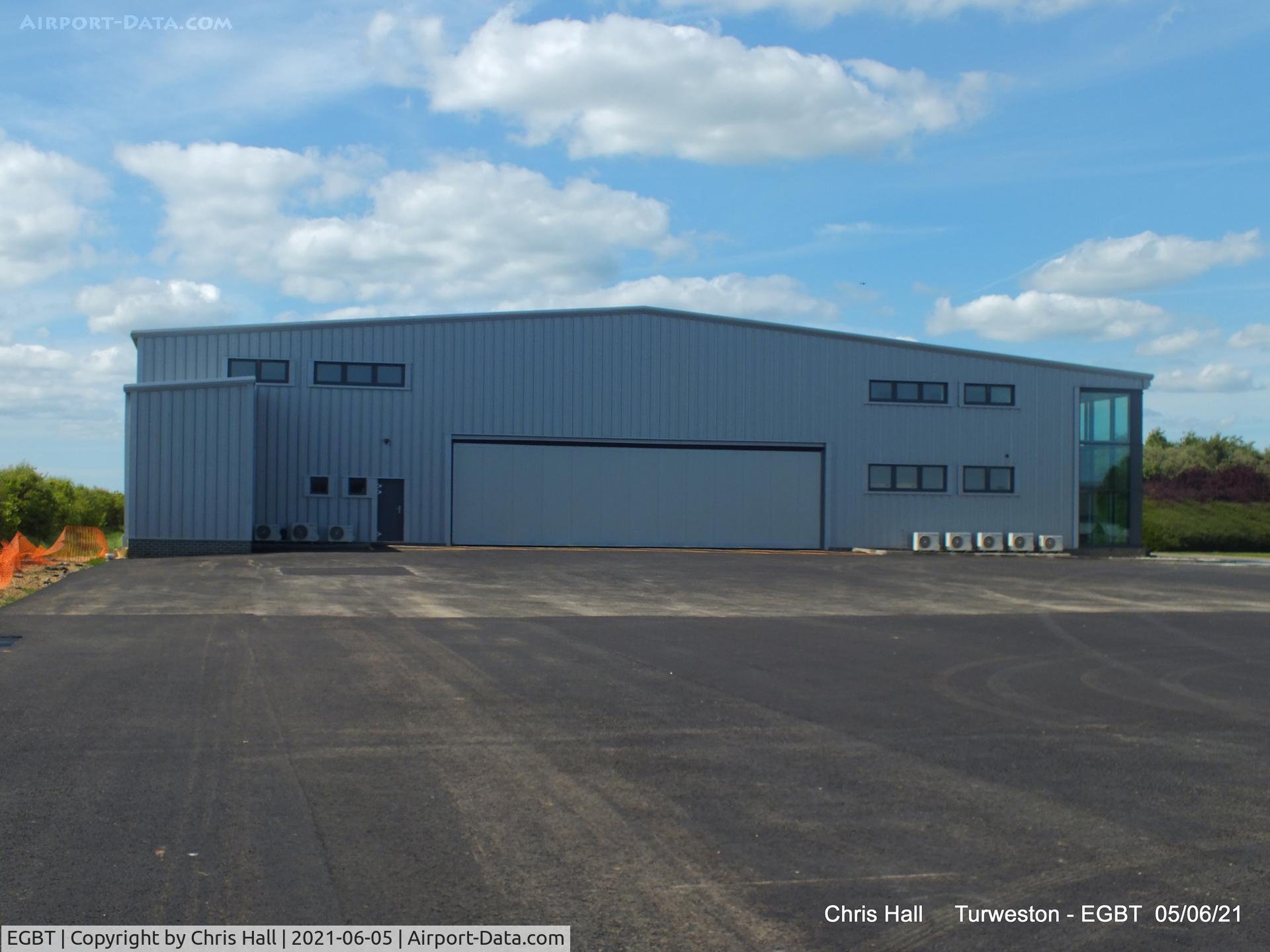Turweston Aerodrome Airport, Turweston, England United Kingdom (EGBT) - AKKI Aviation hangar at Turweston