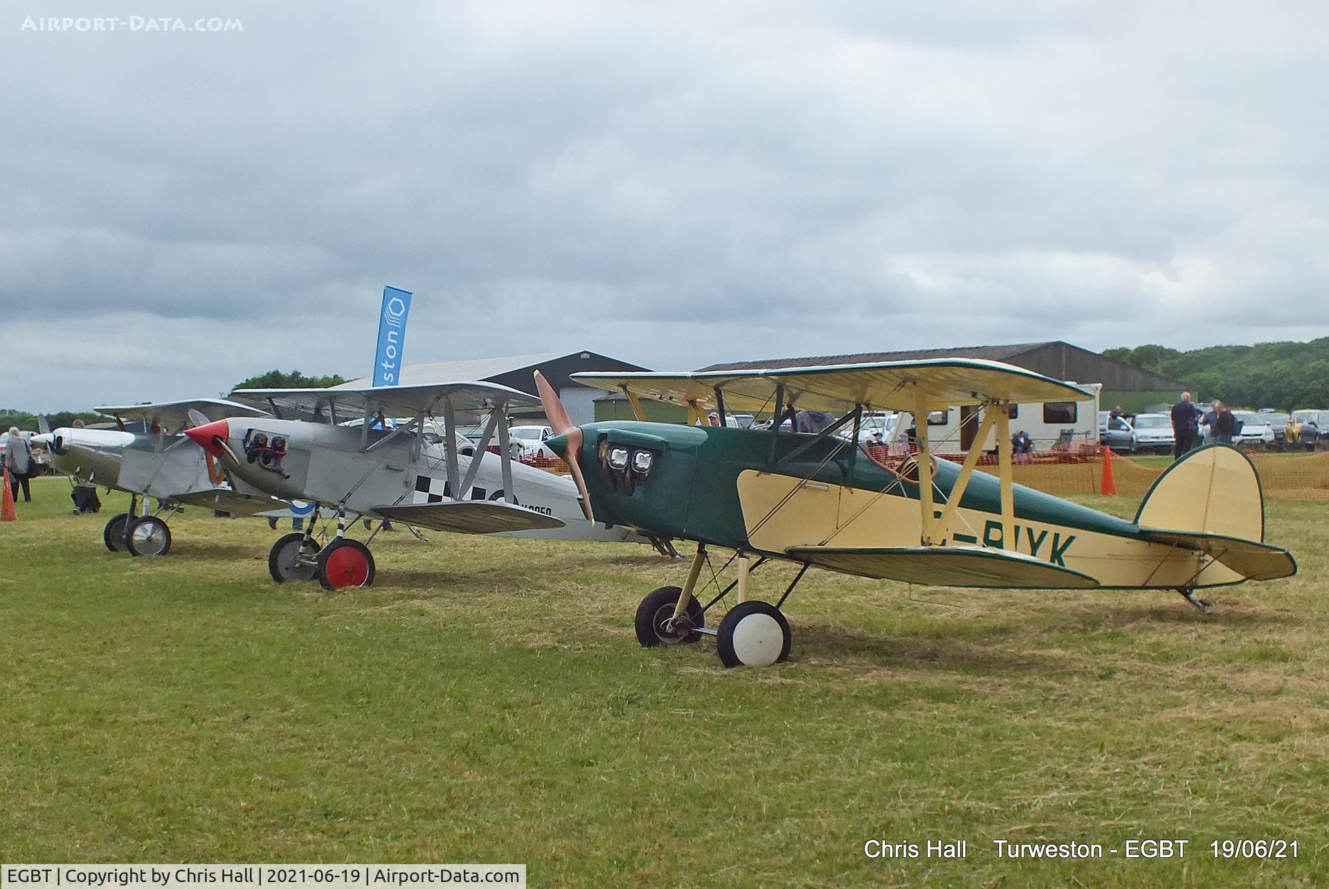 Turweston Aerodrome Airport, Turweston, England United Kingdom (EGBT) - Issac Fury's at the Air Britain fly in, Turweston