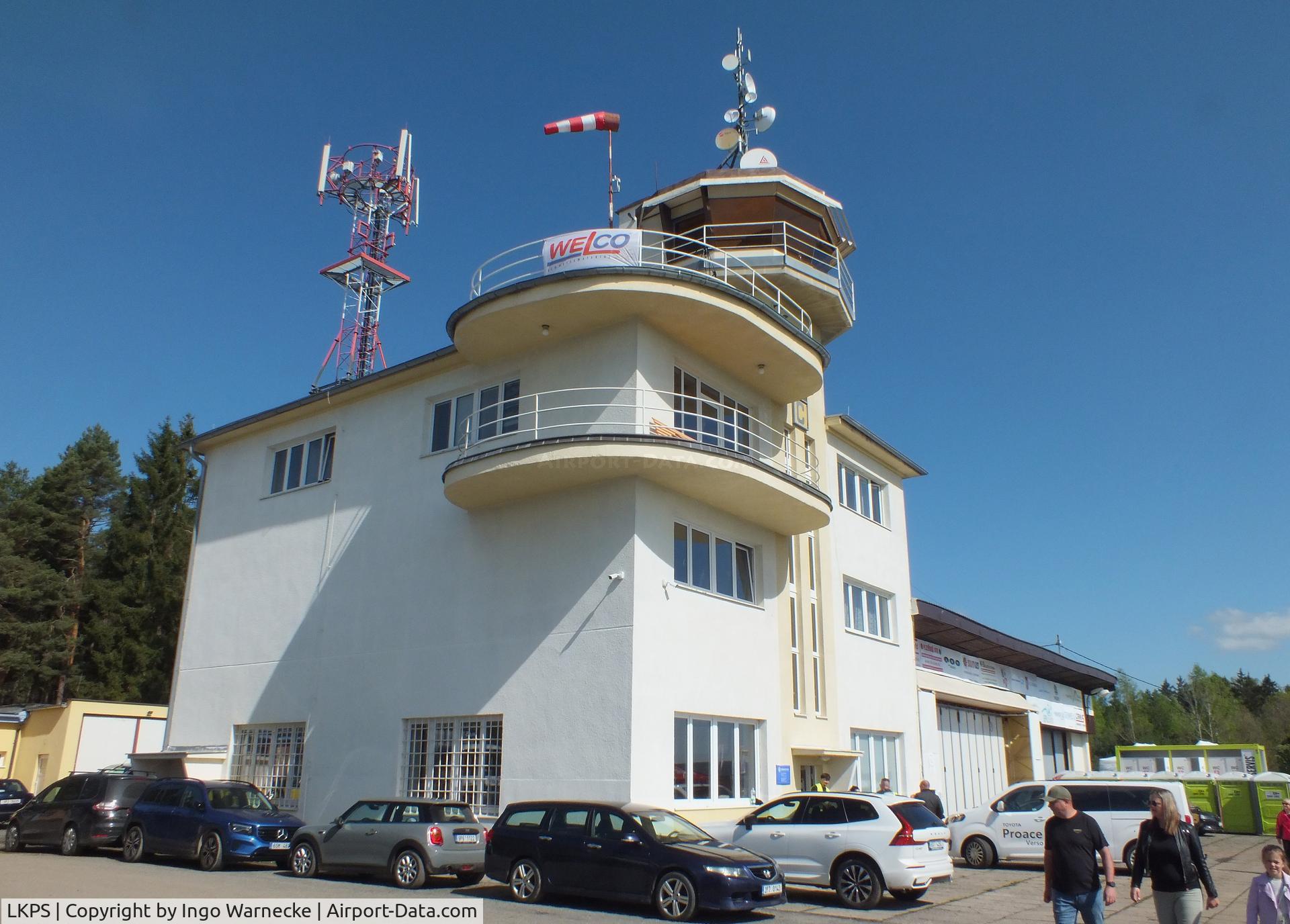 Plasy Airport, Plasy Czech Republic (LKPS) - tower/terminal and hangar at Plasy airfield during 2025 Plasy den ve vzduchu airshow
