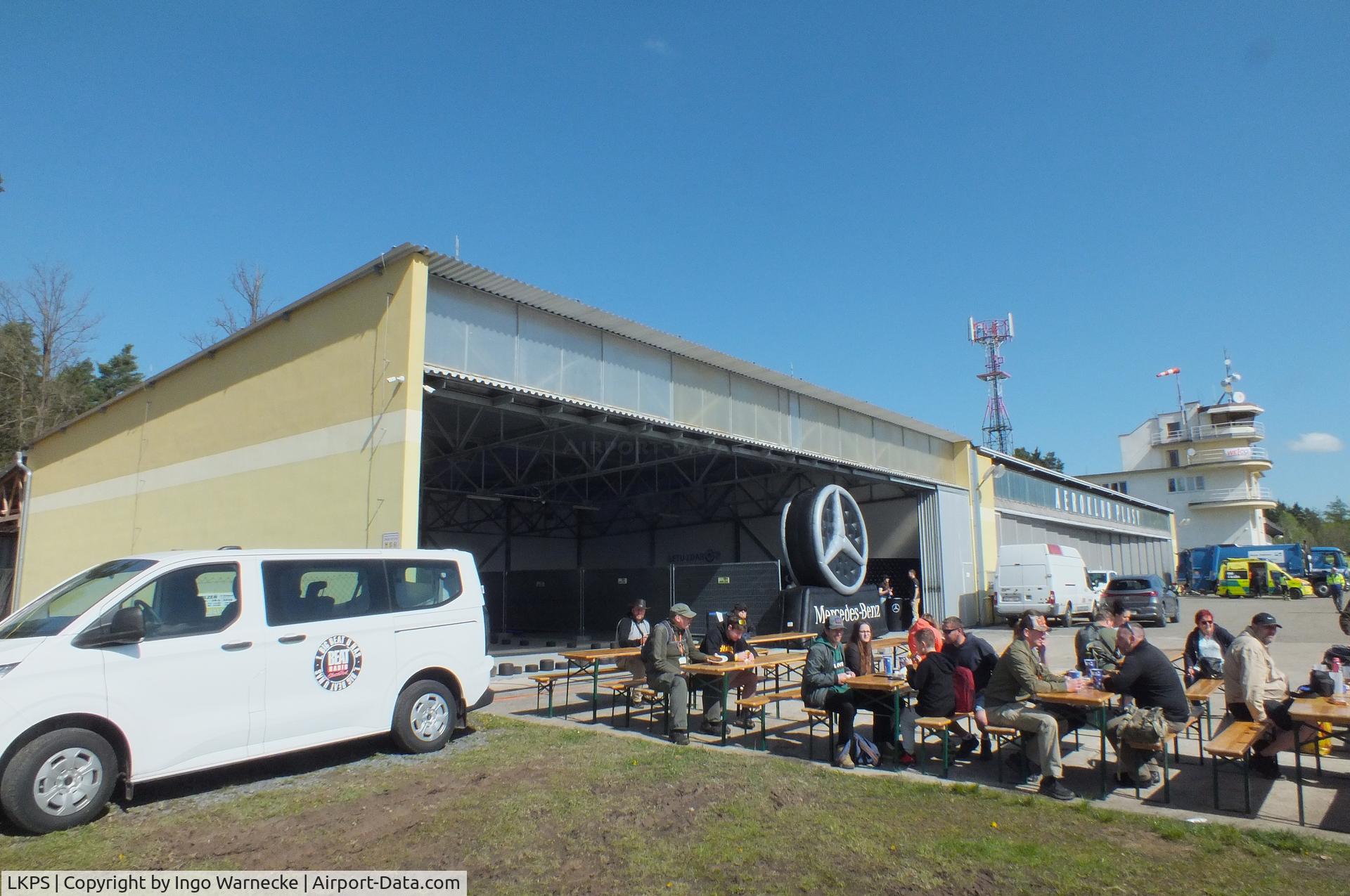 Plasy Airport, Plasy Czech Republic (LKPS) - hangars at Plasy airfield during 2025 Plasy den ve vzduchu airshow