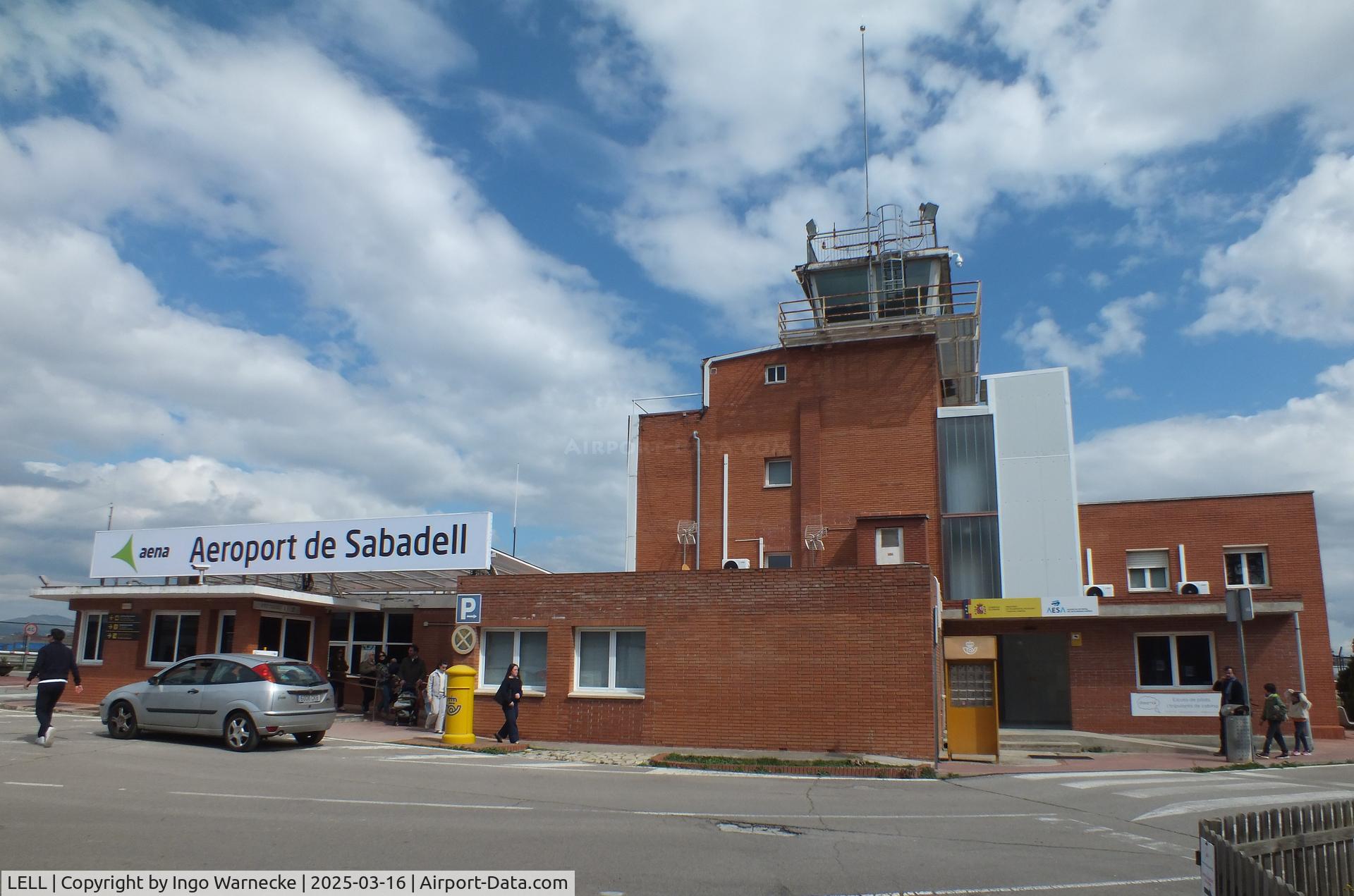 LELL Airport - tower/terminal in the southern part of Sabadell airport