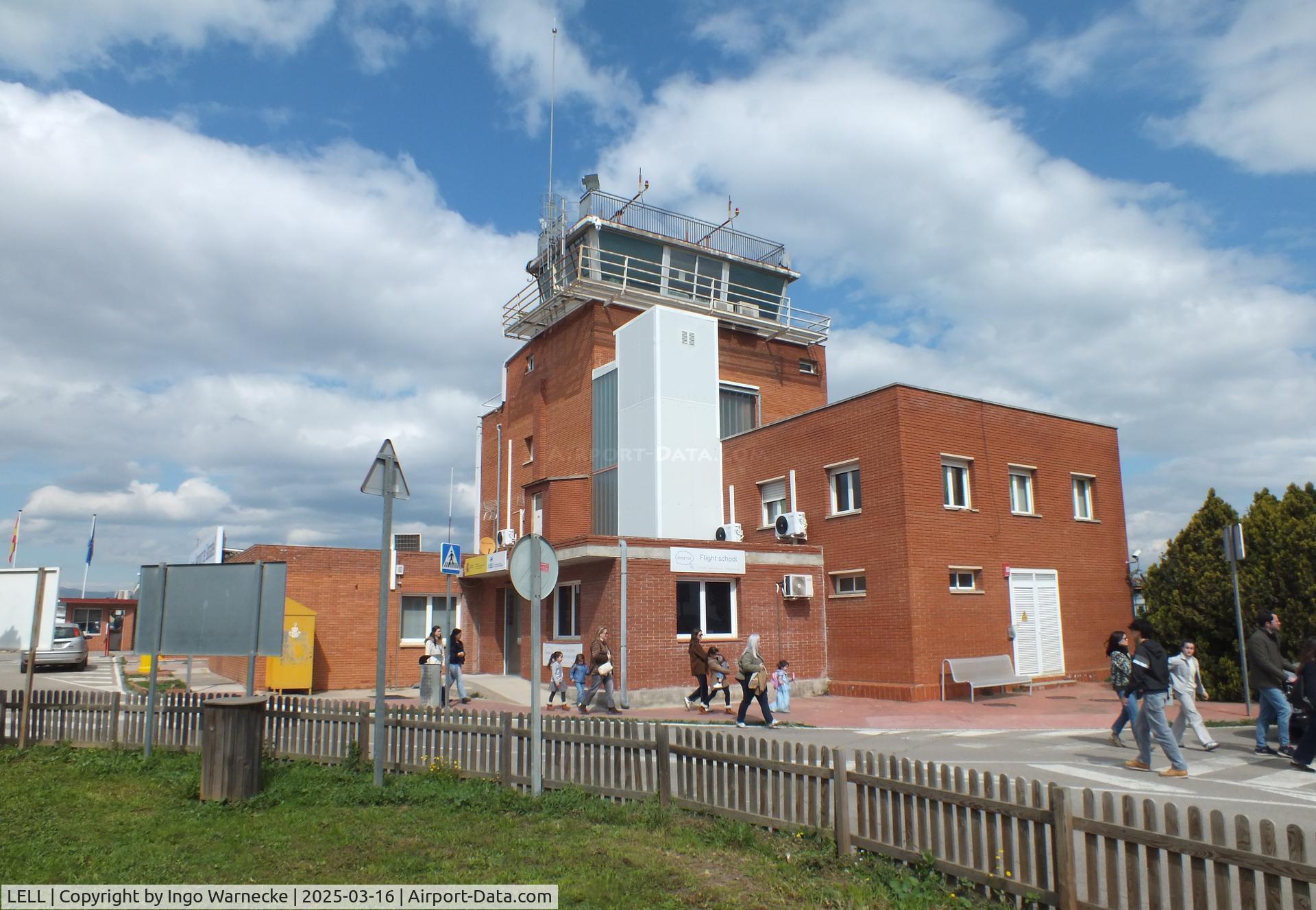 LELL Airport - tower/terminal in the southern part of Sabadell airport