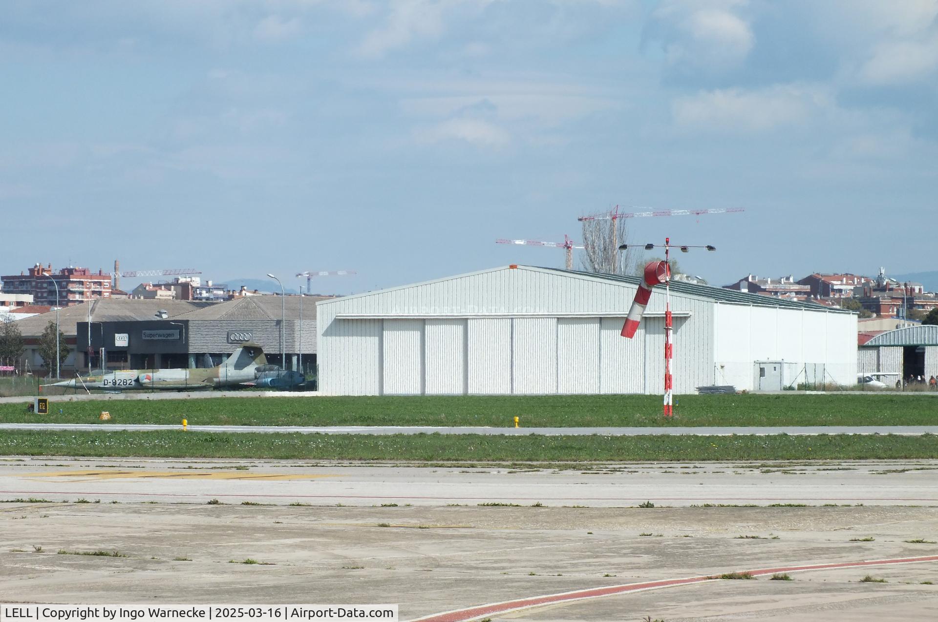 LELL Airport - hangars of the FPAC Aeronautical Museum of Catalonia in the northern part of Sabadell airport