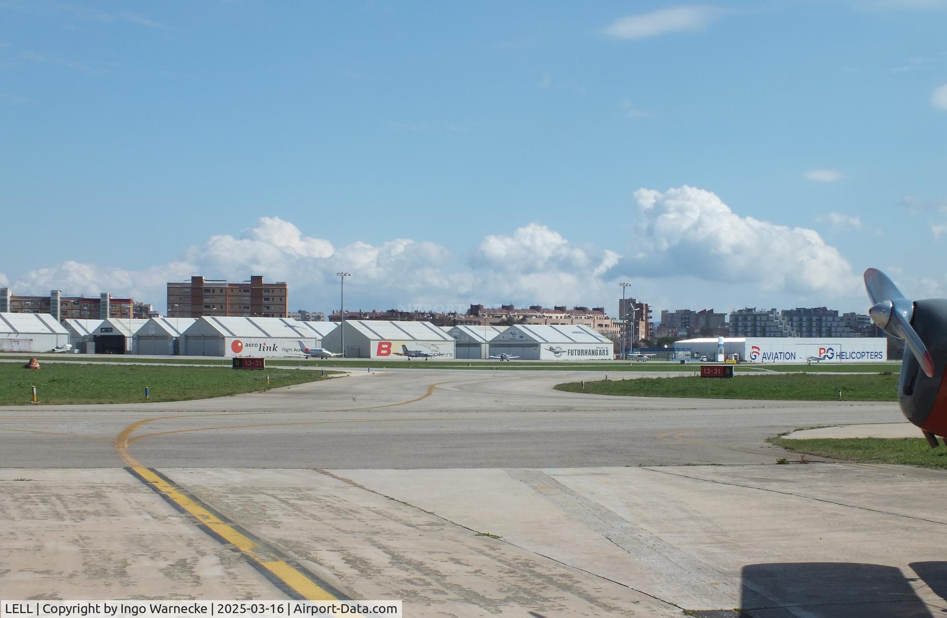 LELL Airport - eastern hangars in the northern part of Sabadell airport