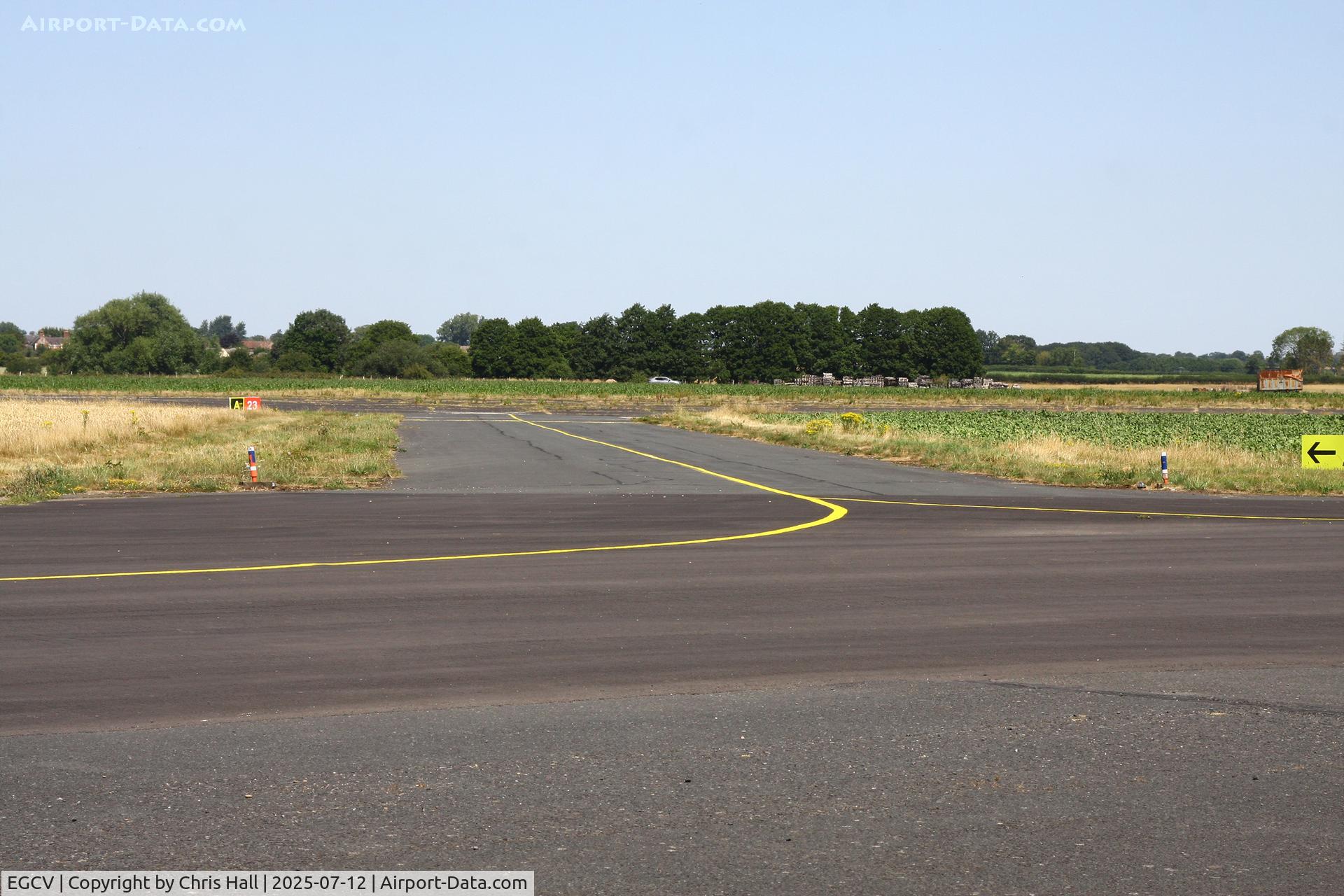 Sleap Airfield Airport, Shrewsbury, England United Kingdom (EGCV) - Taxy way Alpha at Sleap