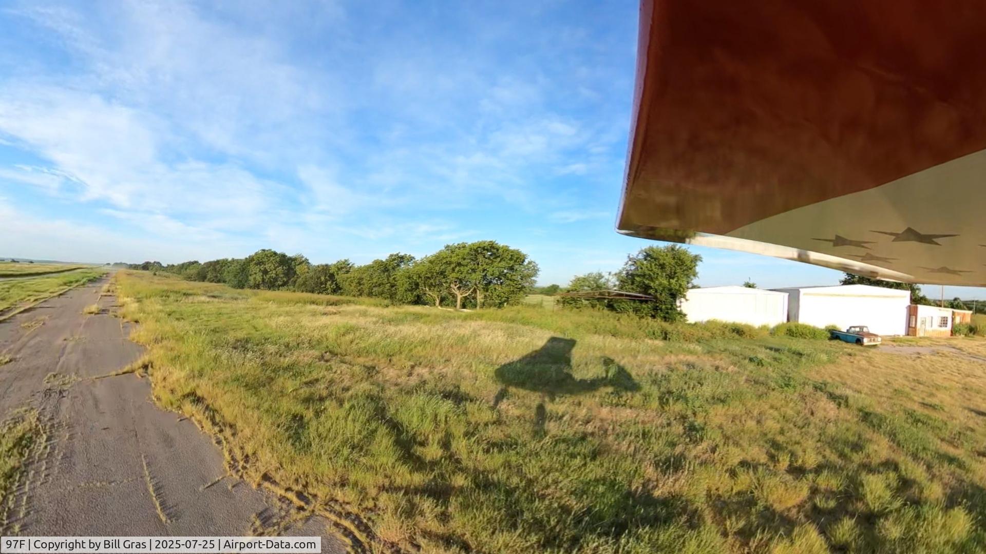 Crazy Horse Municipal Airport (97F) - Taken from GoPro 360 on wing of a Challenger II LSA on 25 July 2025