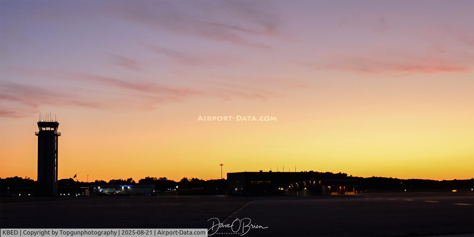 Laurence G Hanscom Fld Airport (BED) - Hanscom AFB/Bedford Airport at sunset