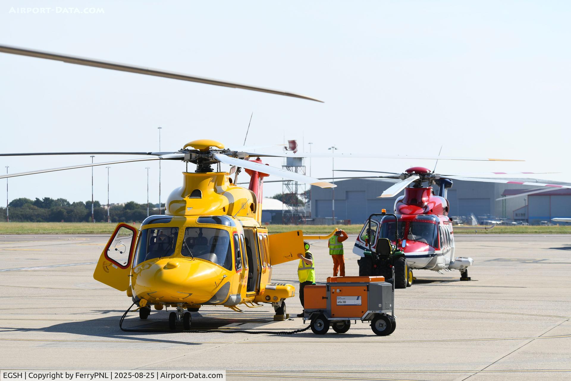 Norwich International Airport, Norwich, England United Kingdom (EGSH) - Heli base at Norwich Airport