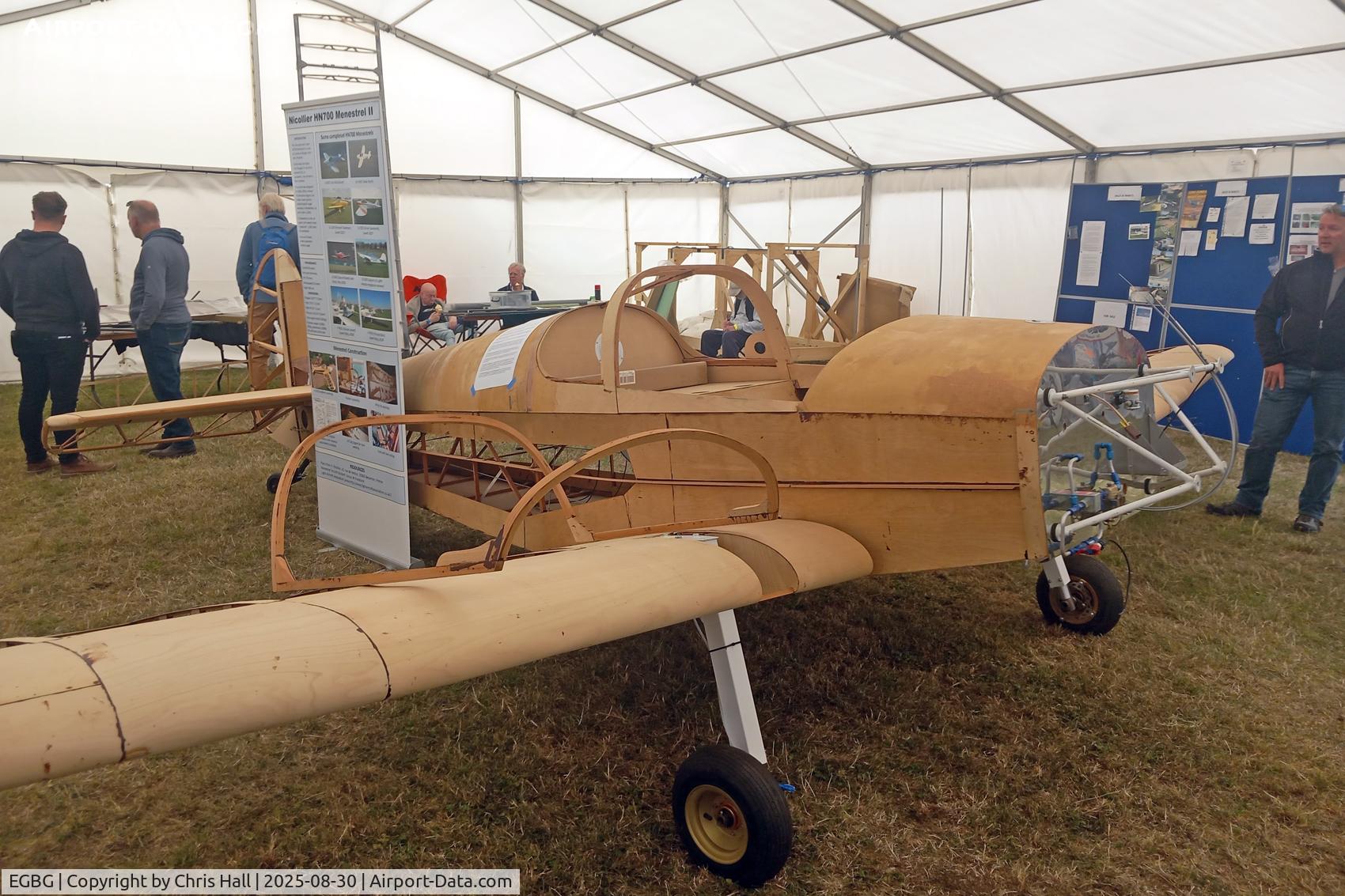Leicester Airport, Leicester, England United Kingdom (EGBG) - Nicollier HN-700 Menestrel II at the LAA Rally 2025