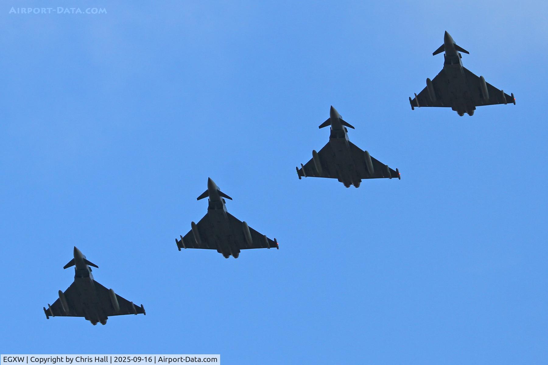 RAF Waddington Airport, Waddington, England United Kingdom (EGXW) - German Air Force Eurofighter EF-2000 Typhoon S, Cobra Warrior 2025. RAF Waddington