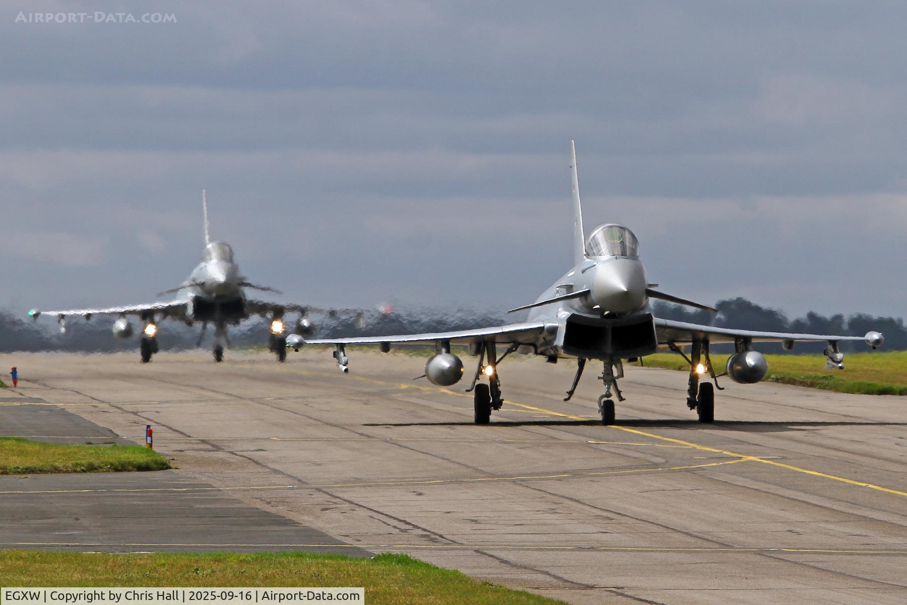 RAF Waddington Airport, Waddington, England United Kingdom (EGXW) - German Air Force Eurofighter EF-2000 Typhoon S, Cobra Warrior 2025. RAF Waddington