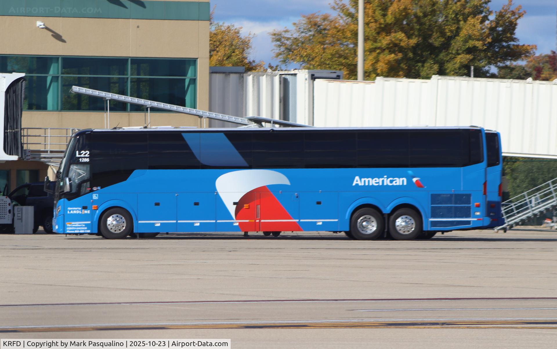 Chicago/rockford International Airport (RFD) - American Airlines bus service from KRFD to KORD. Check in and clear TSA security at KRFD without re-clearing at ORD. Arrive airside. Bags transfer to final destination. Chicago/rockford International Airport (RFD) - American Airlines bus service from KRFD to KORD. Check in and clear TSA security at KRFD without re-clearing at ORD. Arrive airside. Bags transfer to final destination.