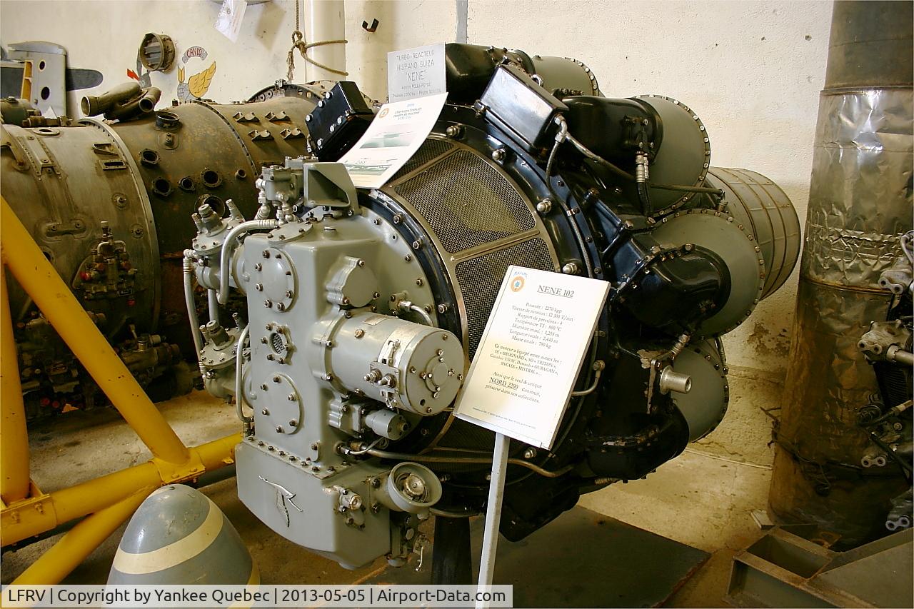Vannes Meucon Airport, Vannes France (LFRV) - Engine NENE 102 fitted on De Havilland Vampire , MaVaMo Museum, Vannes-Meucon Airport  (LFRV-VNE)