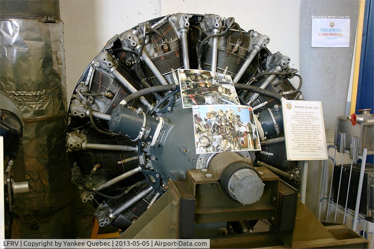 Vannes Meucon Airport, Vannes France (LFRV) - Engine WRIGHT 3350 - 32 W, MaVaMo Museum, Vannes-Meucon Airport  (LFRV-VNE)