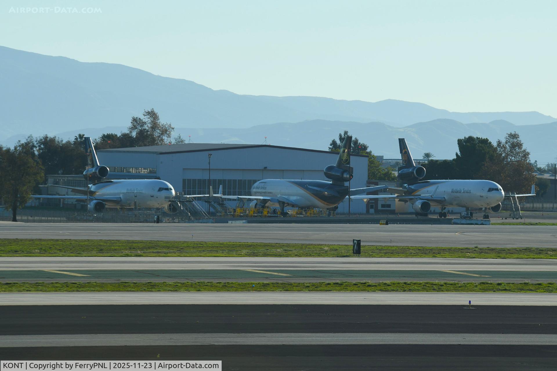 Ontario International Airport (ONT) - UPS MD11's stored in ONT due to flight ban by the FAA because of a recent MD11 crash in SDF