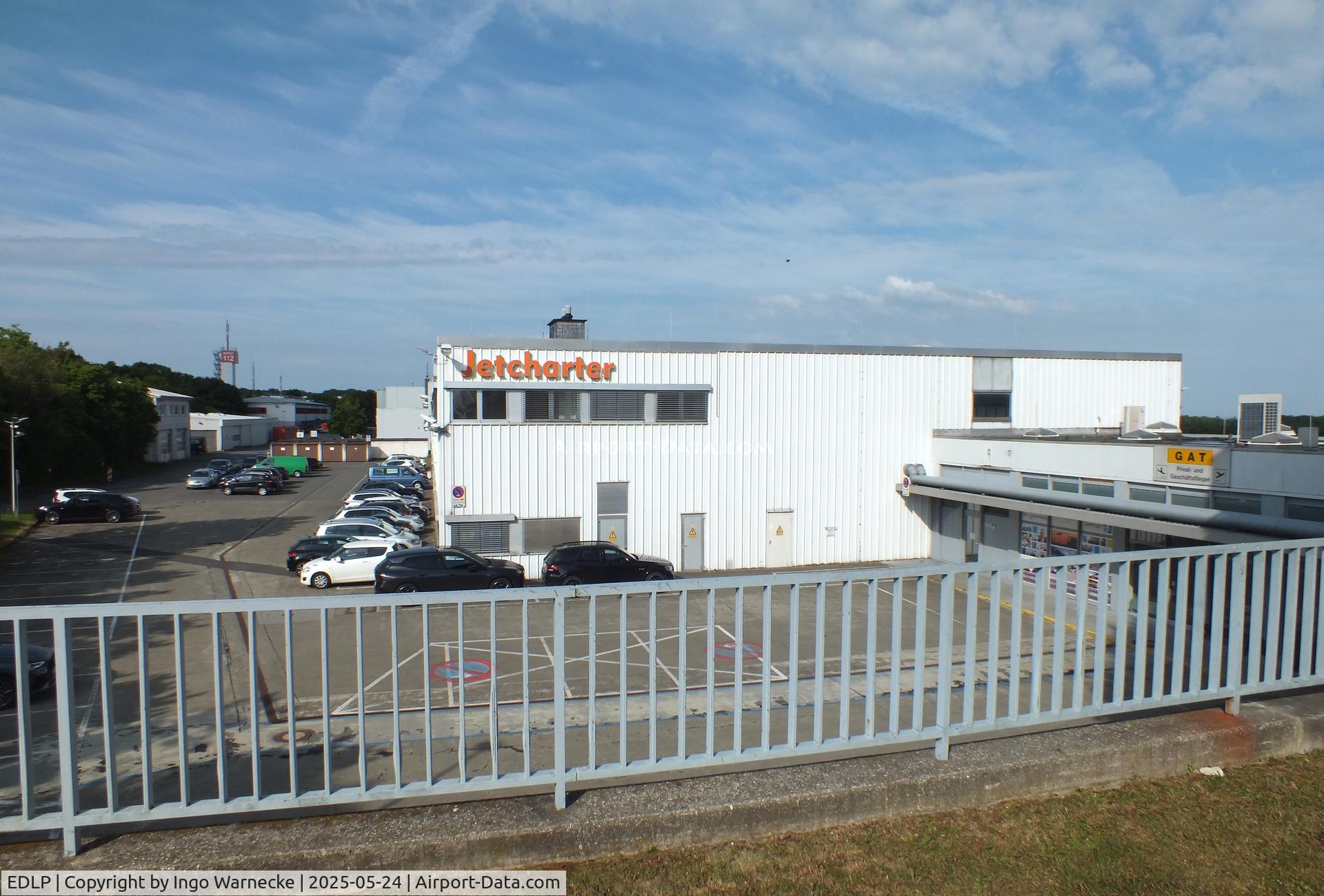 Paderborn Lippstadt Airport, Paderborn / Lippstadt Germany (EDLP) - buildings to the west of the terminal at Paderborn-Lippstadt 'Heinz Nixdorf' airport, Büren