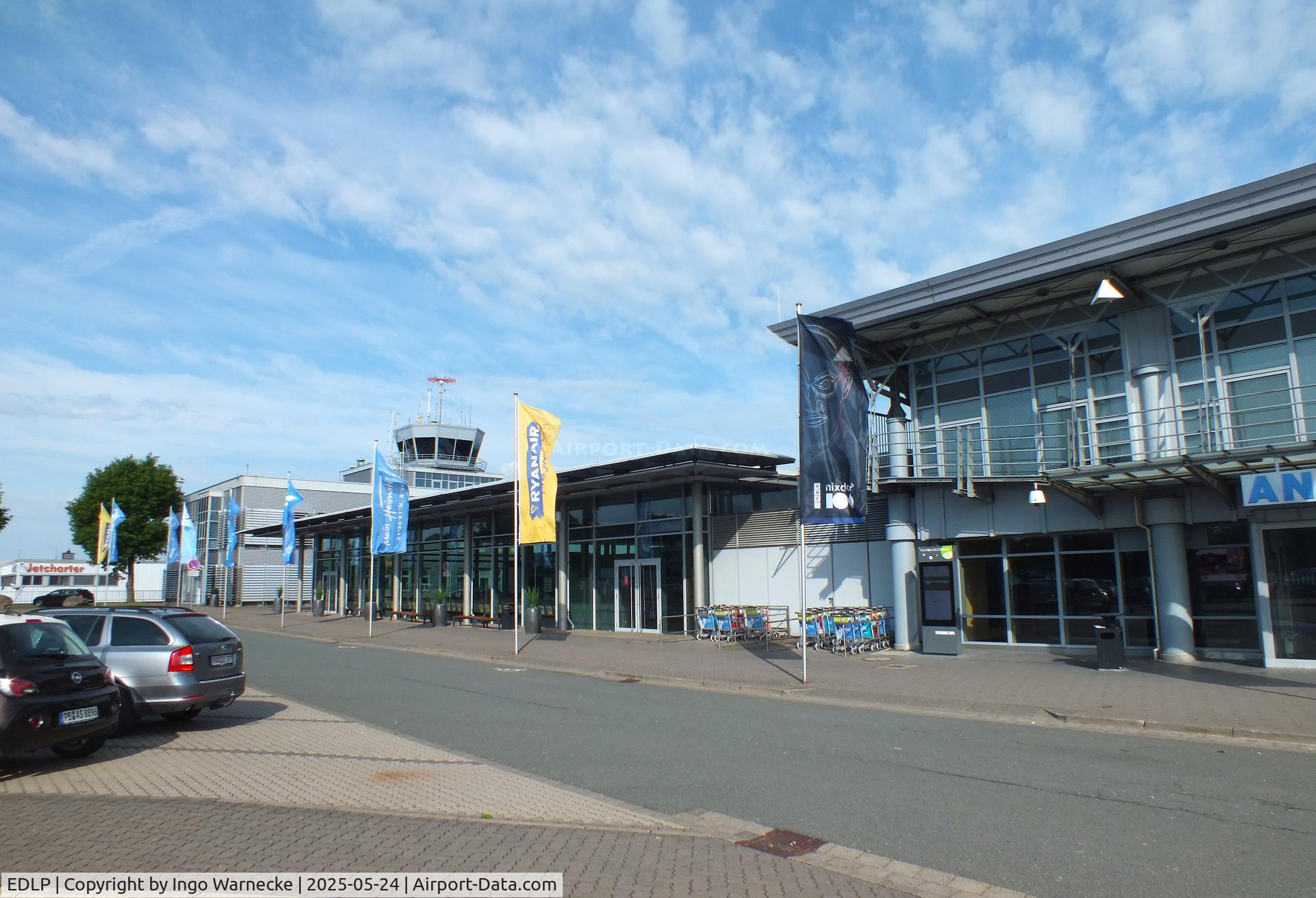 Paderborn Lippstadt Airport, Paderborn / Lippstadt Germany (EDLP) - landside view of the terminal at Paderborn-Lippstadt 'Heinz Nixdorf' airport, Büren
