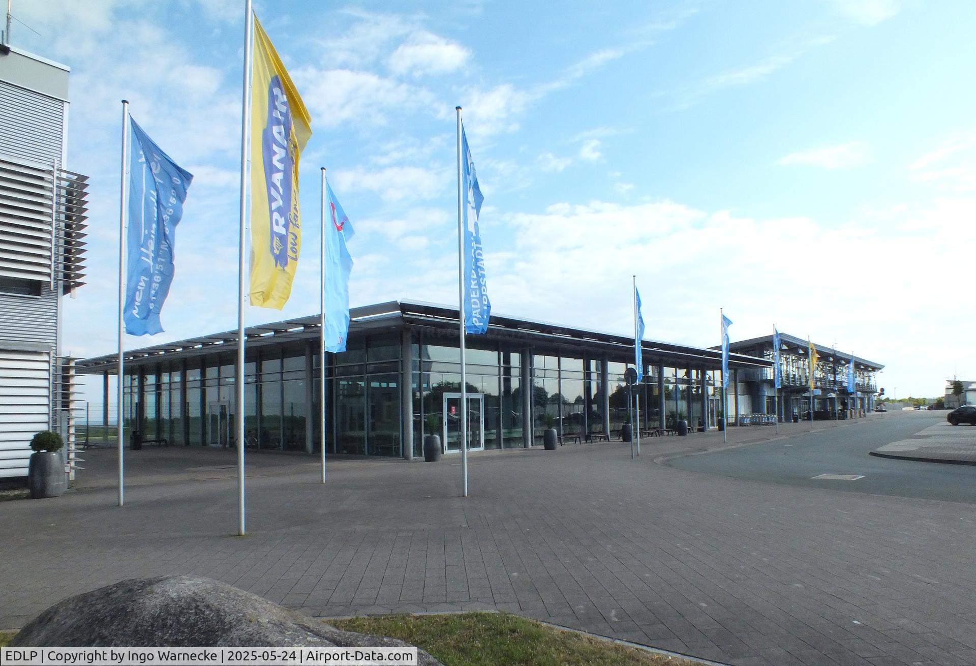 Paderborn Lippstadt Airport, Paderborn / Lippstadt Germany (EDLP) - landside view of the terminal at Paderborn-Lippstadt 'Heinz Nixdorf' airport, Büren